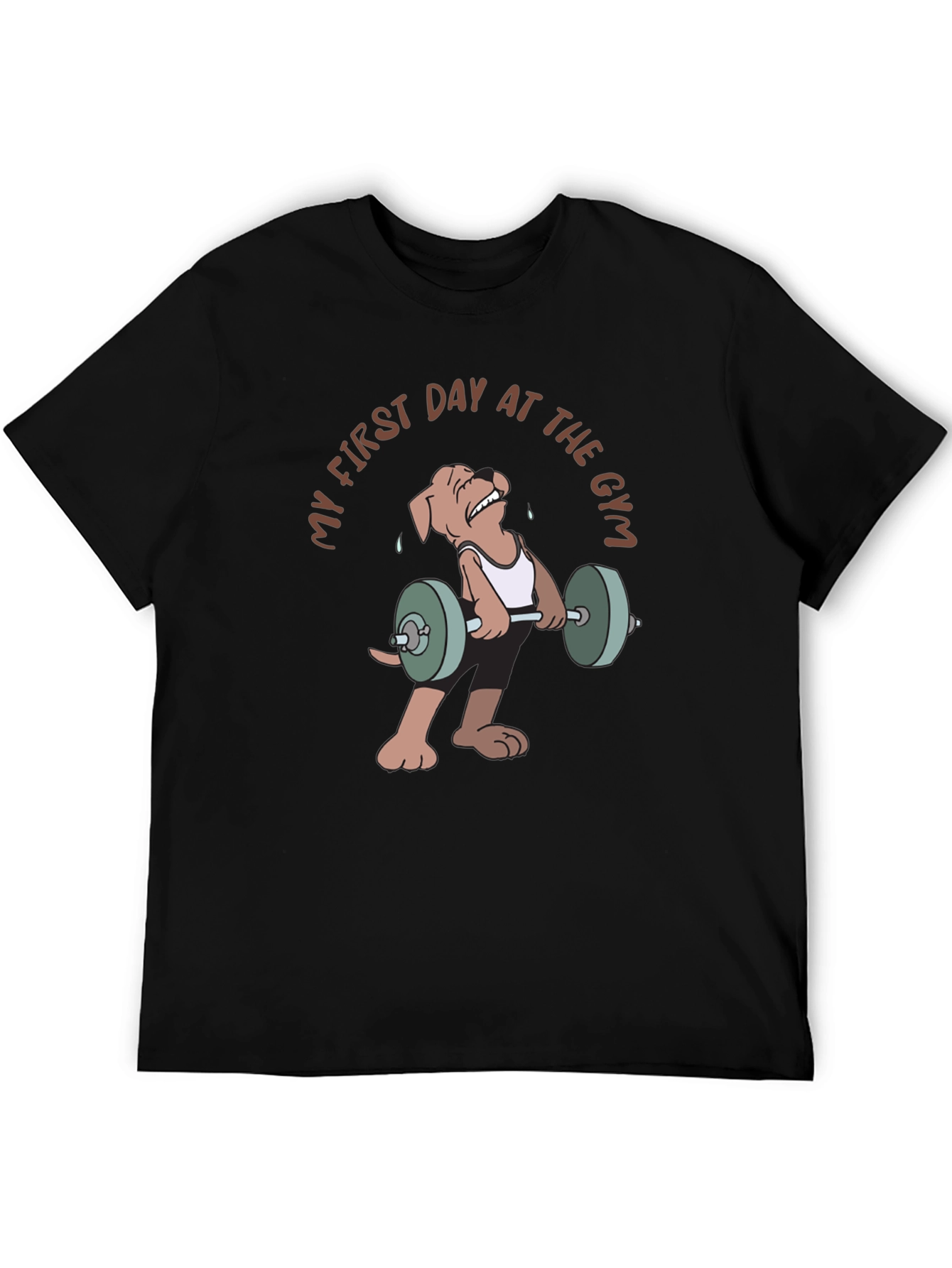 Black Dog's First Day at The Gym T-Shirt view 5