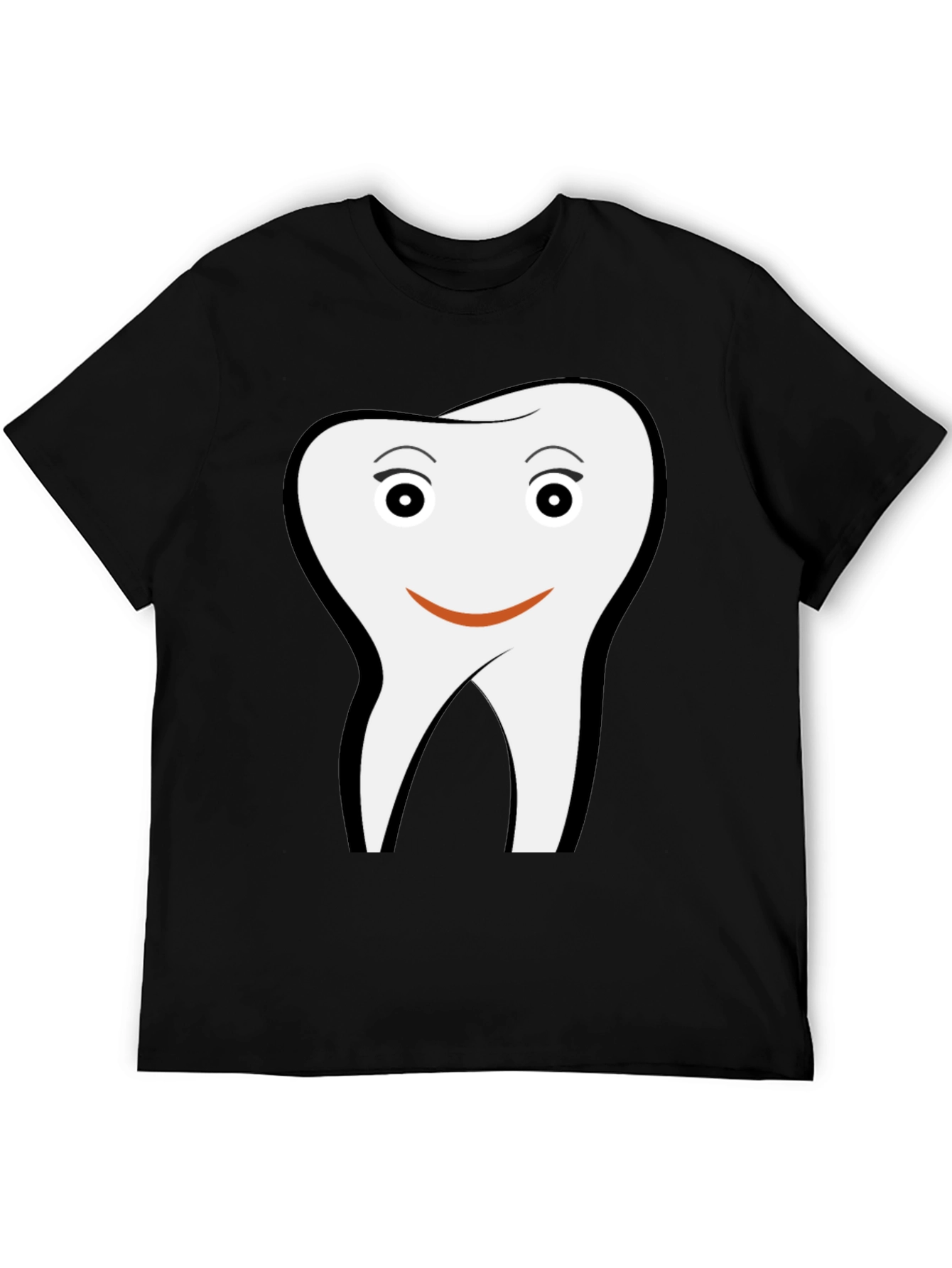 Black Funny Tooth Graphic Black T-Shirt view 5