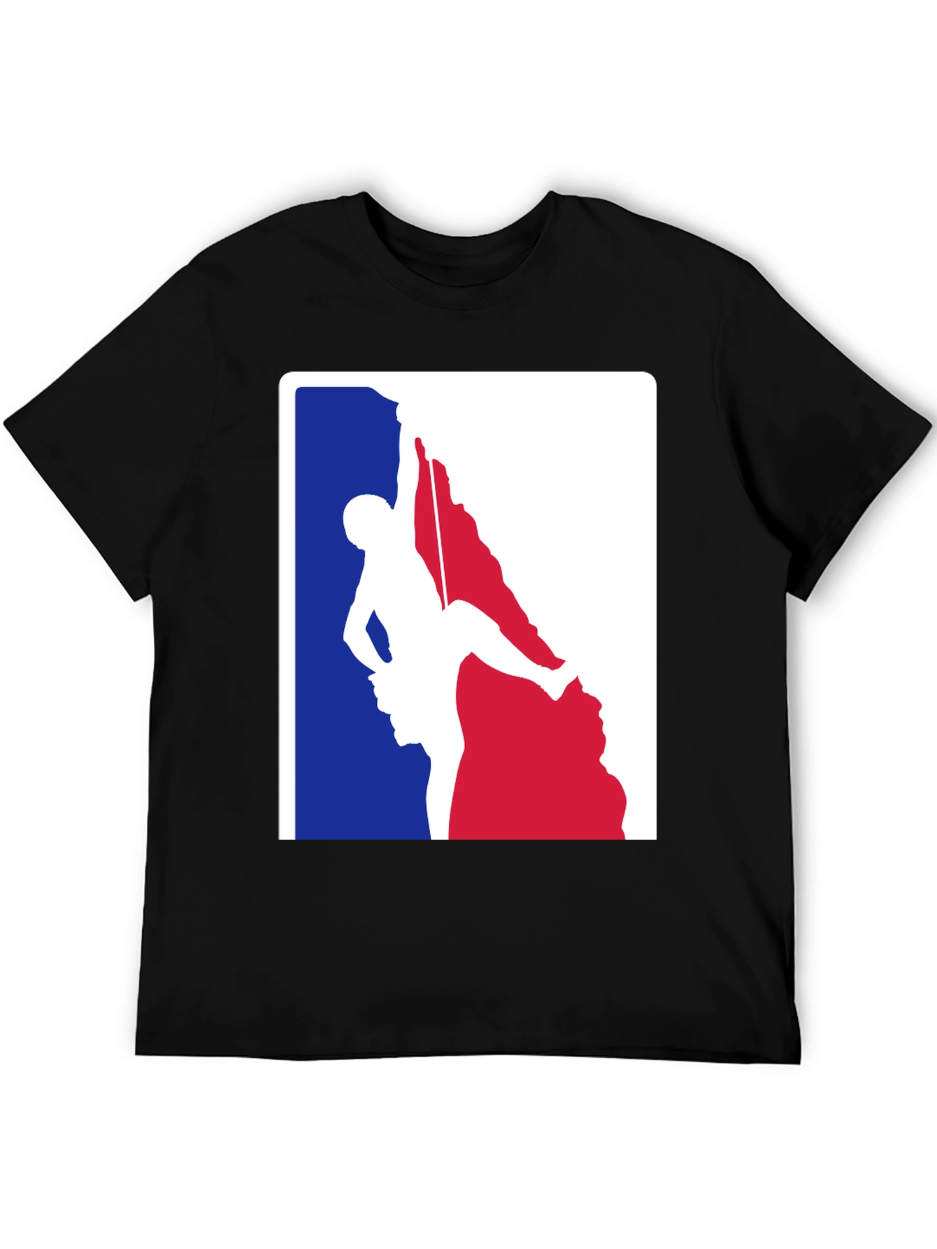 Black Climbing Graphic T-Shirt - Black Cotton Blend view 5