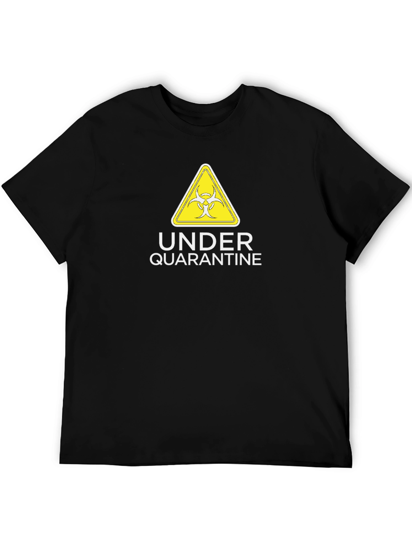 Black Under Quarantine T-Shirt Biohazard Graphic Tee view 5