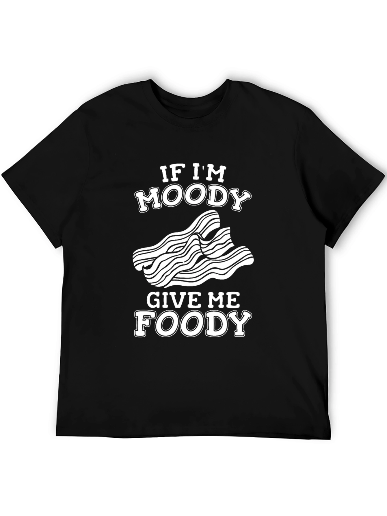 Black Moody Foodie Graphic T-Shirt - Funny Food Lover Tee view 5