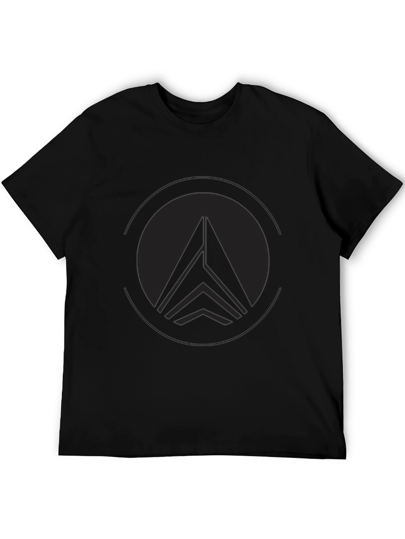 Black Stealth Shield Graphic Tee - Premium Black Cotton Blend view 5