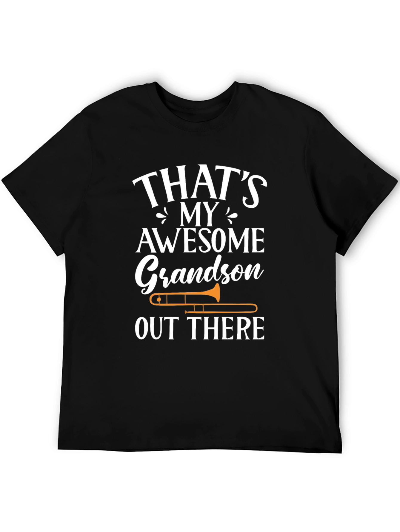 Black Awesome Grandson Trombone T-Shirt view 5