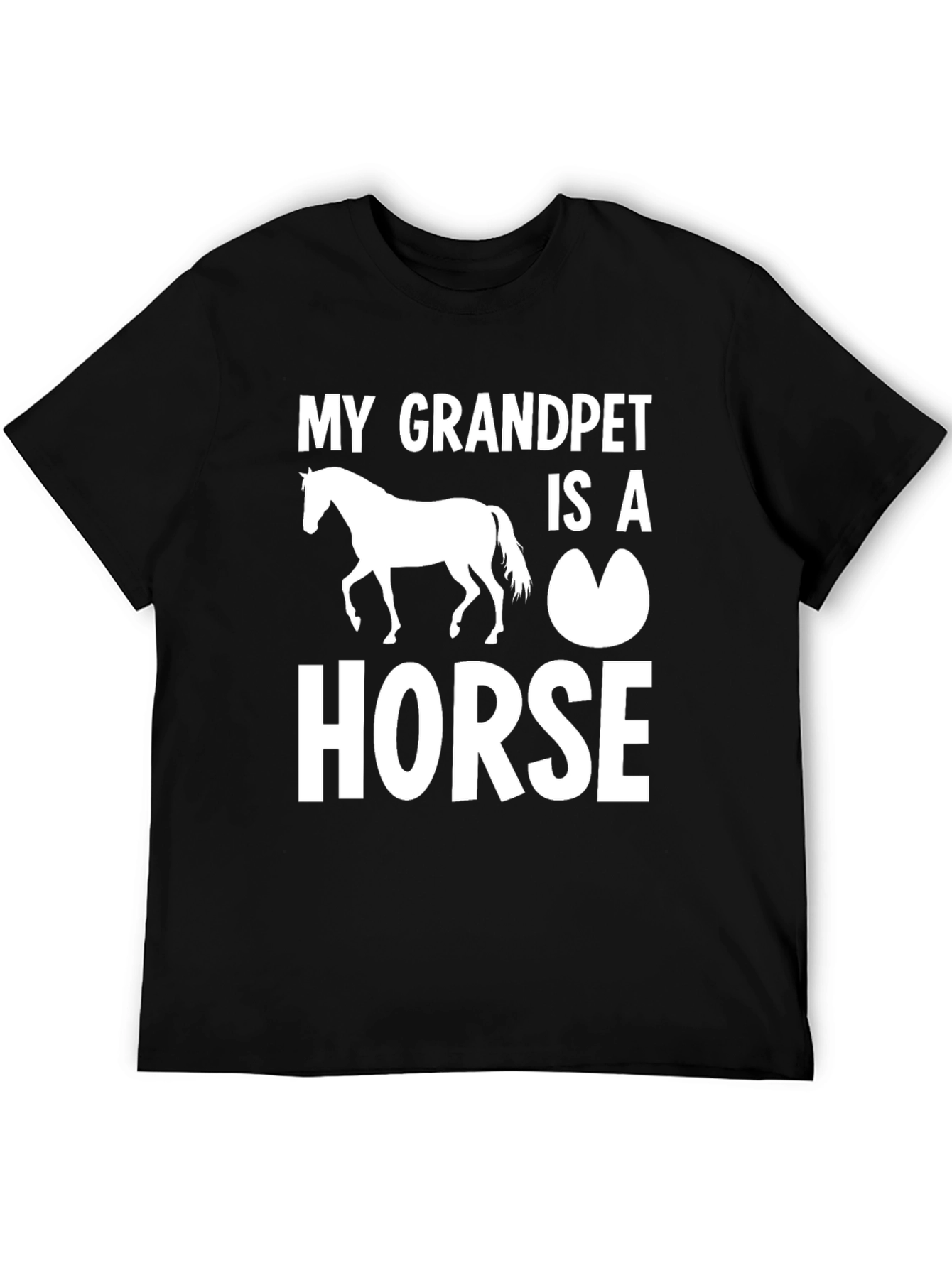 Black My Grandpet is a Horse Graphic T-Shirt view 5