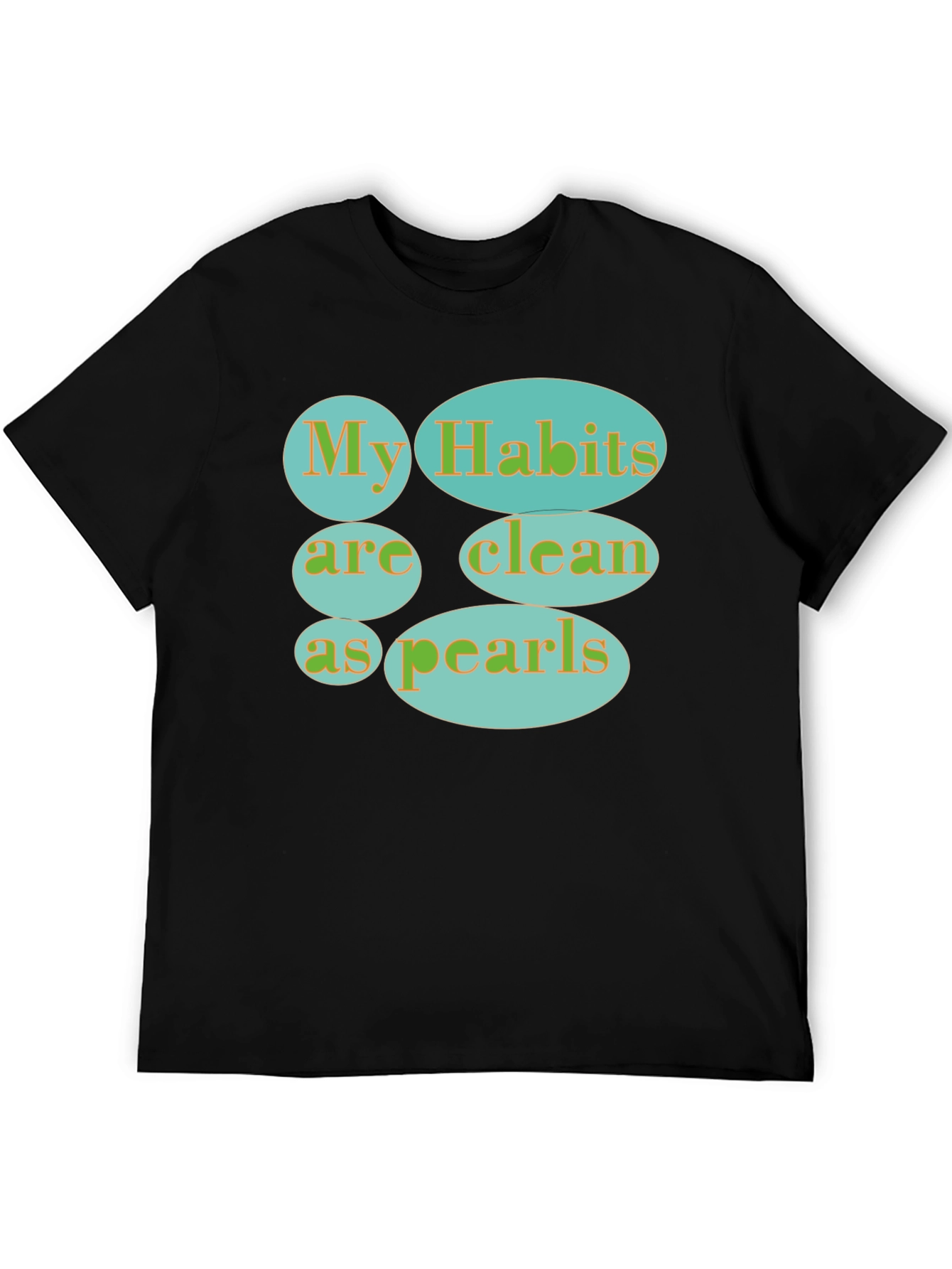 Black Habits Clean as Pearls Graphic Tee - Black view 5