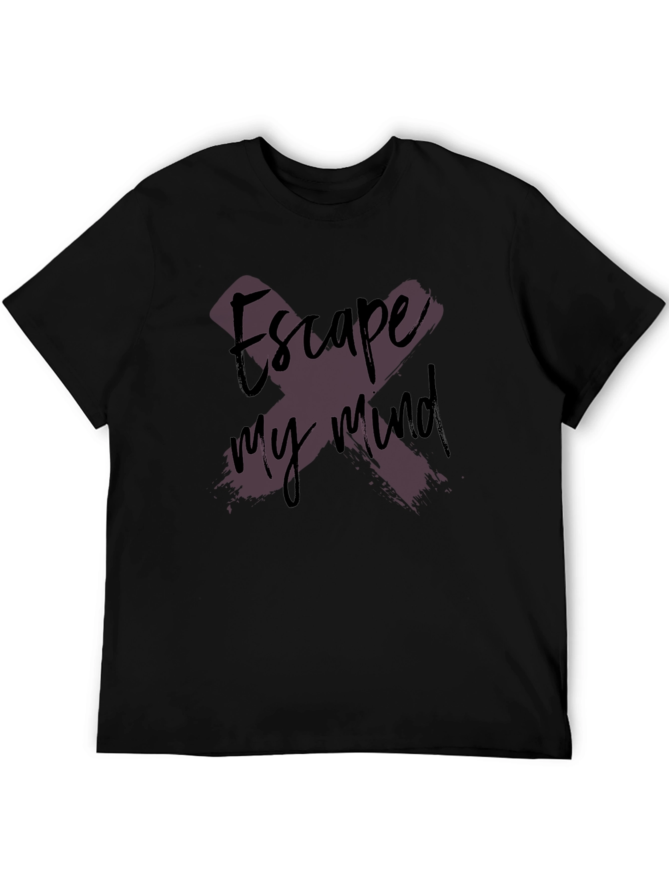 Black Escape My Mind Graphic Print Tee view 5
