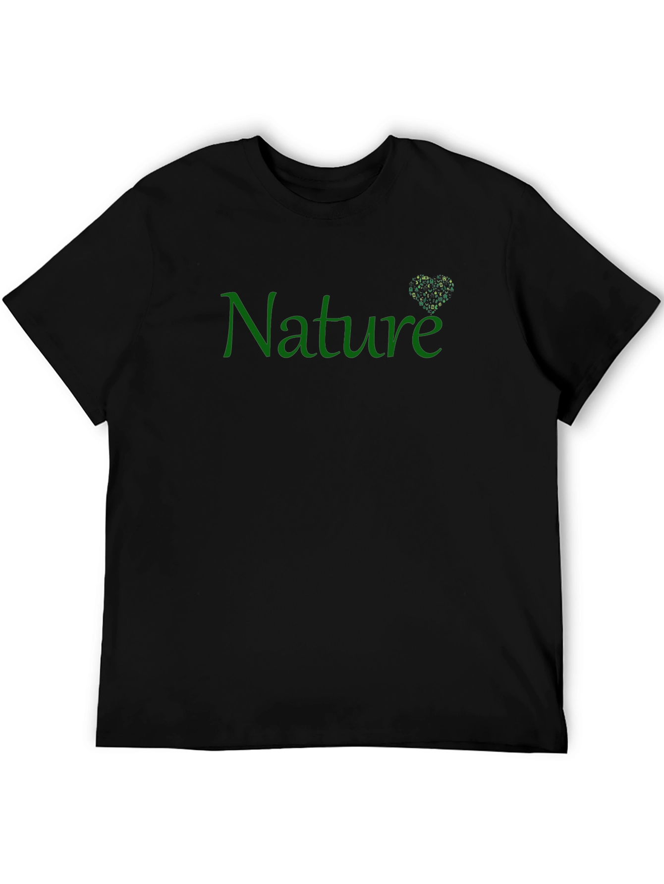 Black Nature Graphic Black T-Shirt view 5