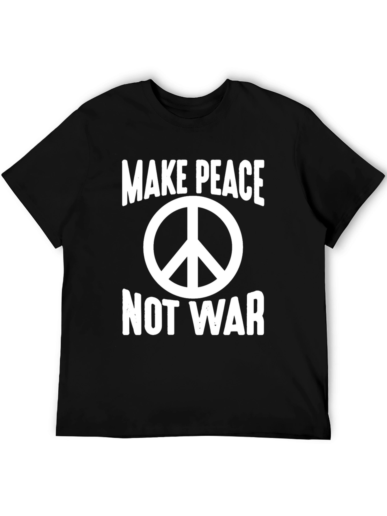 Black Make Peace Not War Graphic T-Shirt - Black view 5