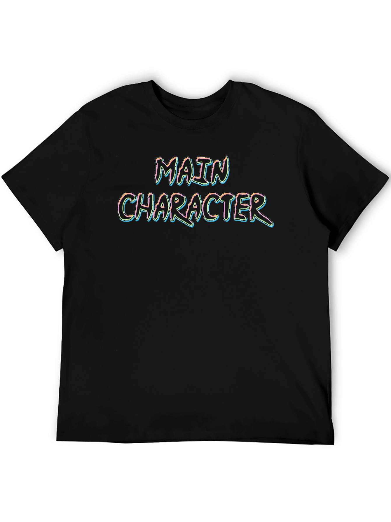 Black Main Character Graphic Print Black T-Shirt view 5