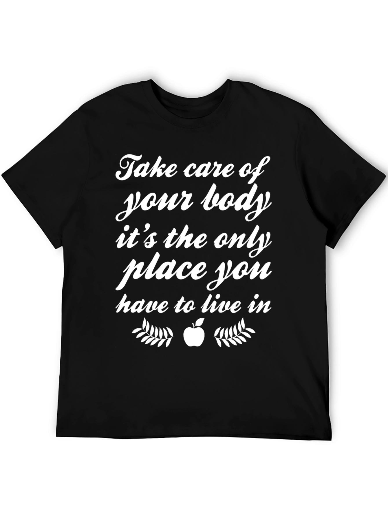 Black Wellness T-Shirt: Take Care of Your Body view 5
