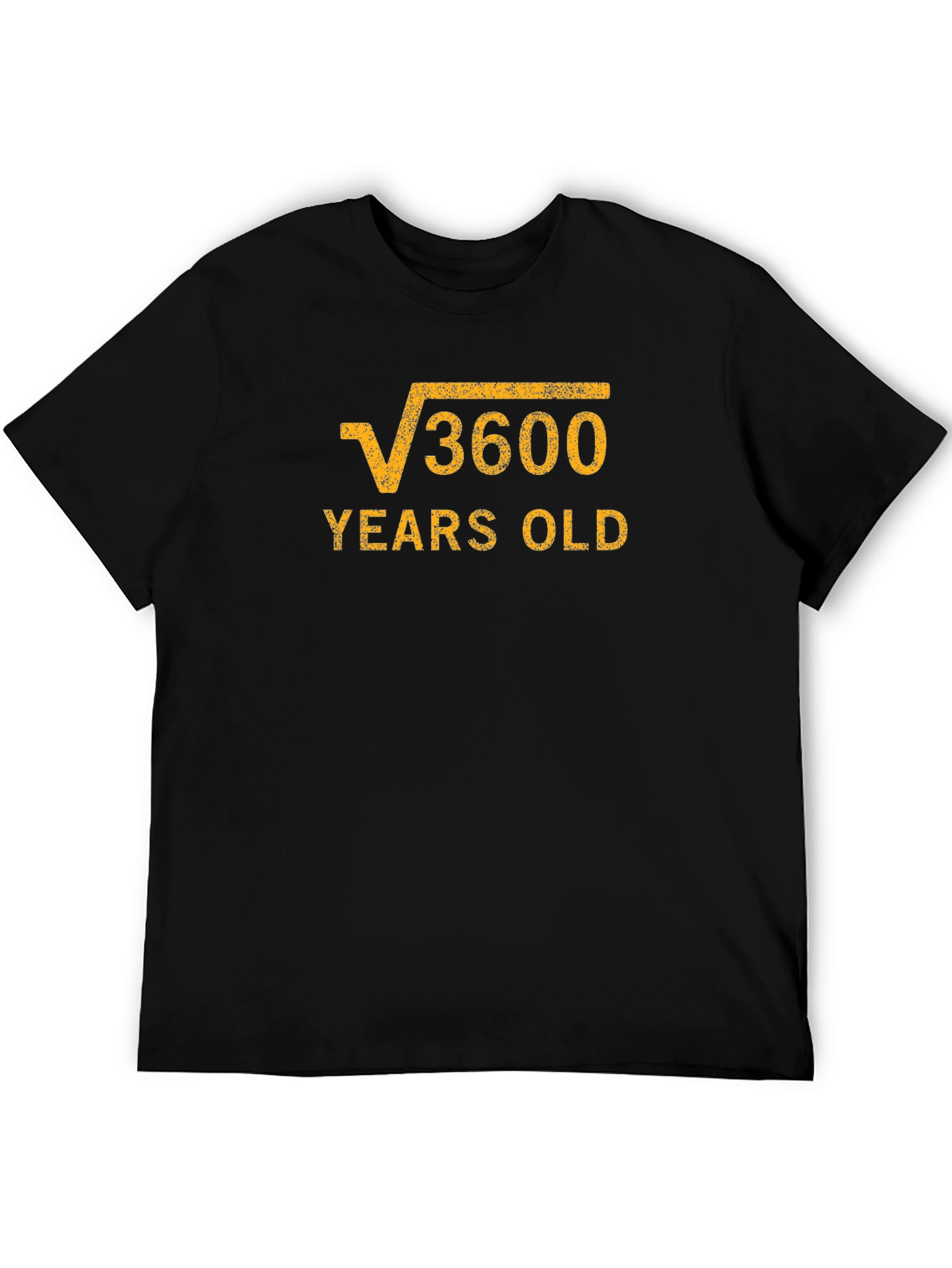 Black Funny 60th Birthday T-Shirt - Square Root of 3600 view 5
