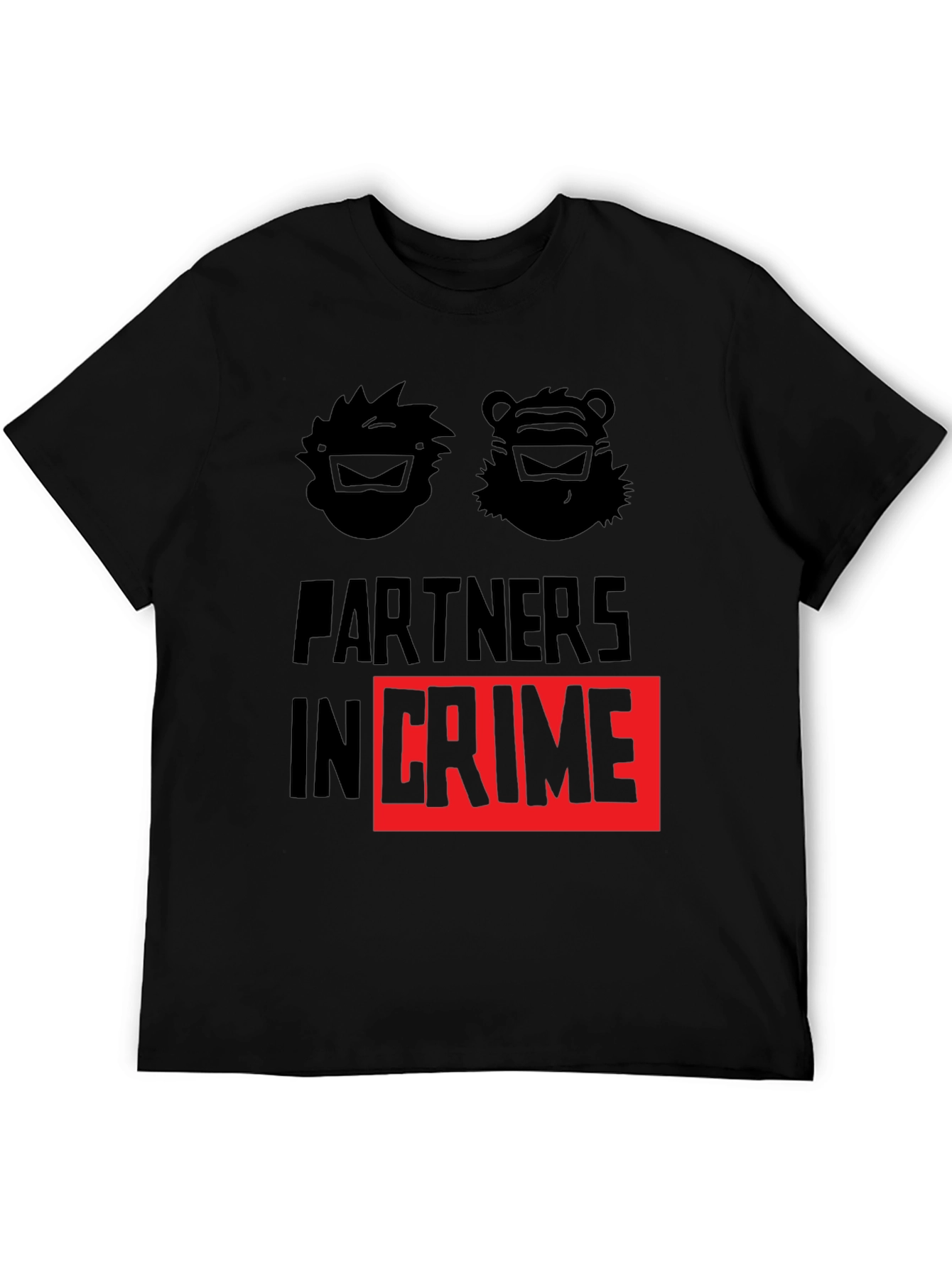 Black Partners in Crime Graphic T-Shirt - Black view 5
