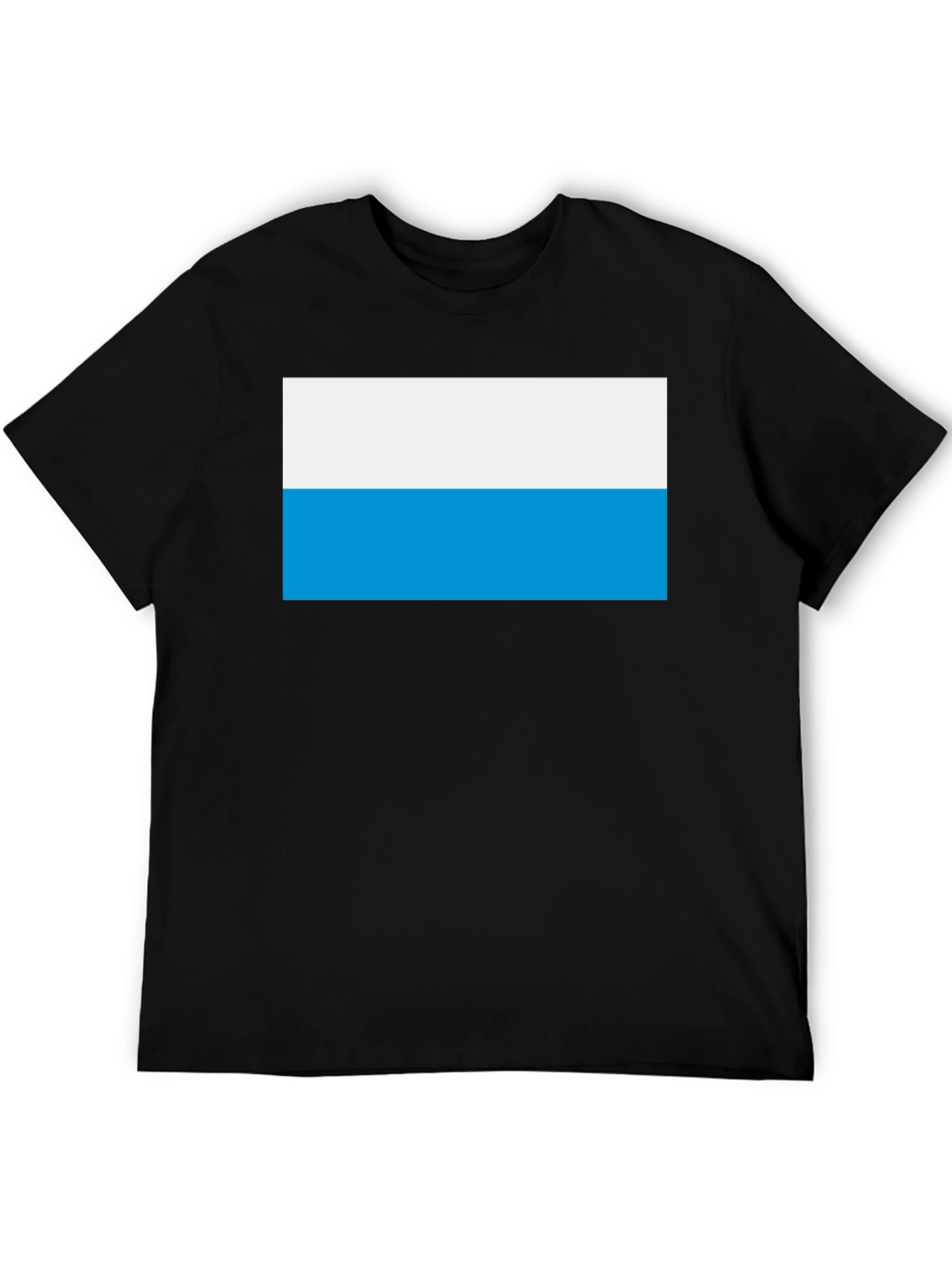 Black San Marino Flag T-Shirt - Black Cotton Tee view 5
