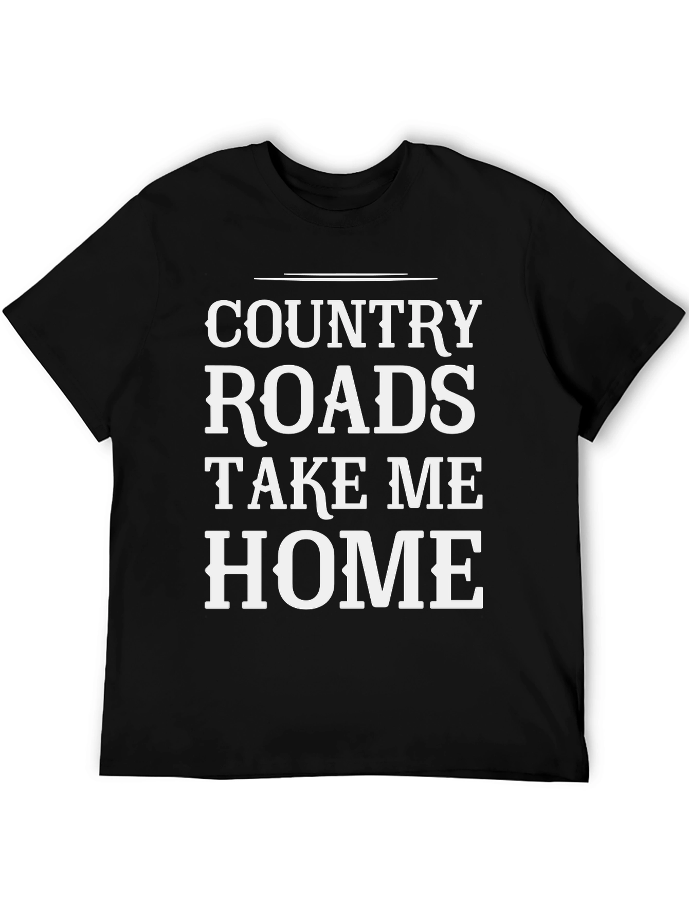 Country Roads Graphic Tee - Soft Cotton Black Shirt - 5