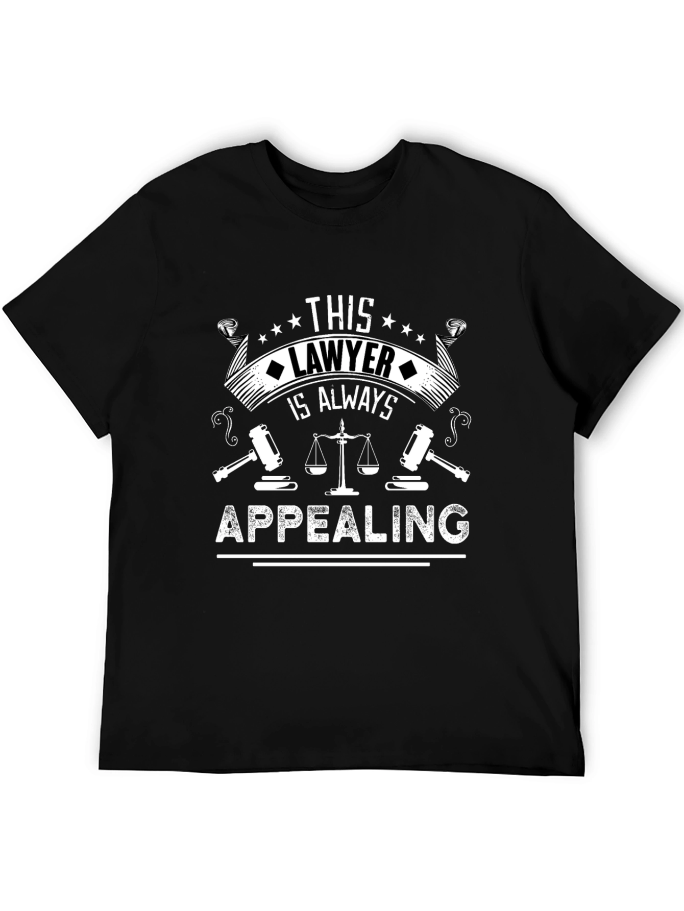 Black Lawyer Always Appealing Graphic Tee - Black view 5
