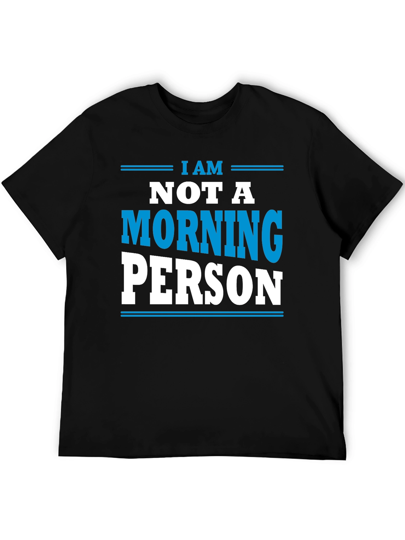 Black I am Not a Morning Person T-Shirt - Funny Slogan Tee view 5