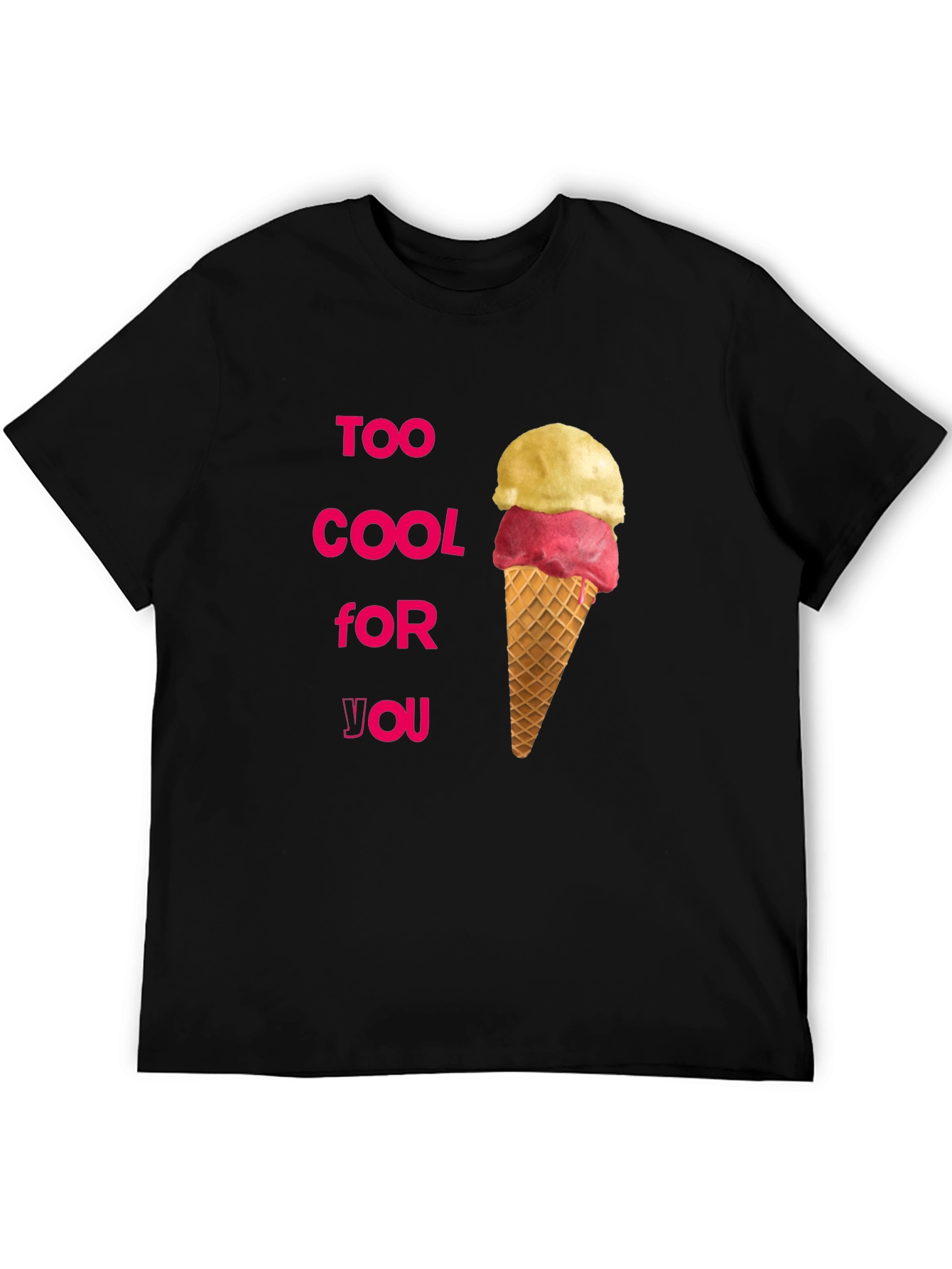Black Too Cool Ice Cream T-Shirt view 5