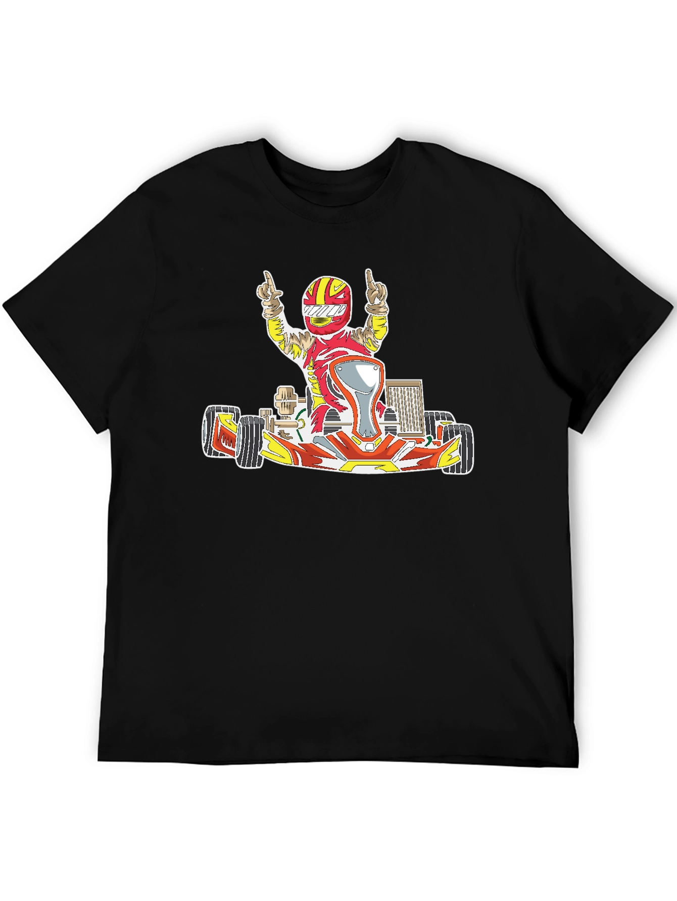 Black Kart Racer Graphic T-Shirt - Black view 5