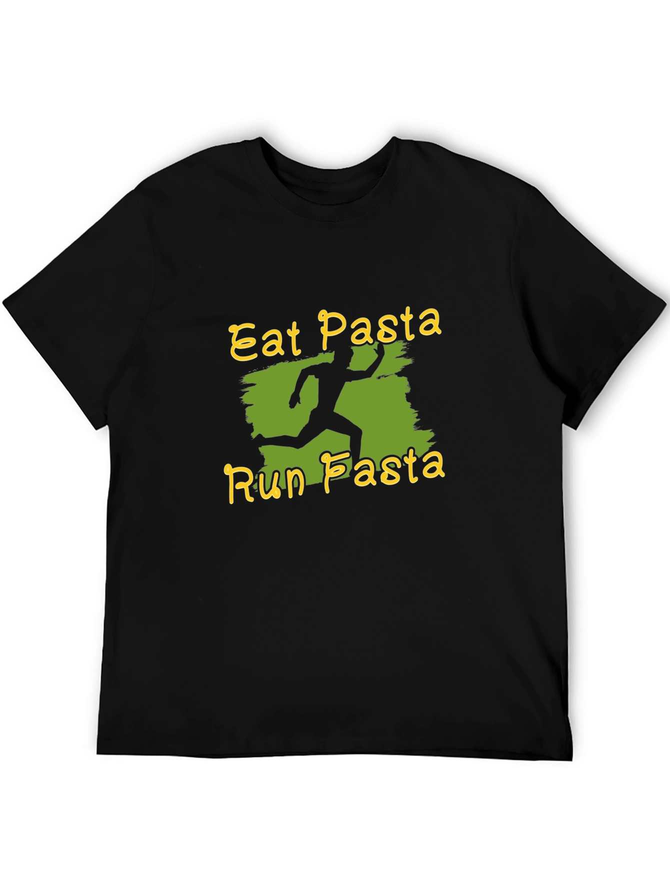 Black Eat Pasta Run Pasta Black T-Shirt view 5