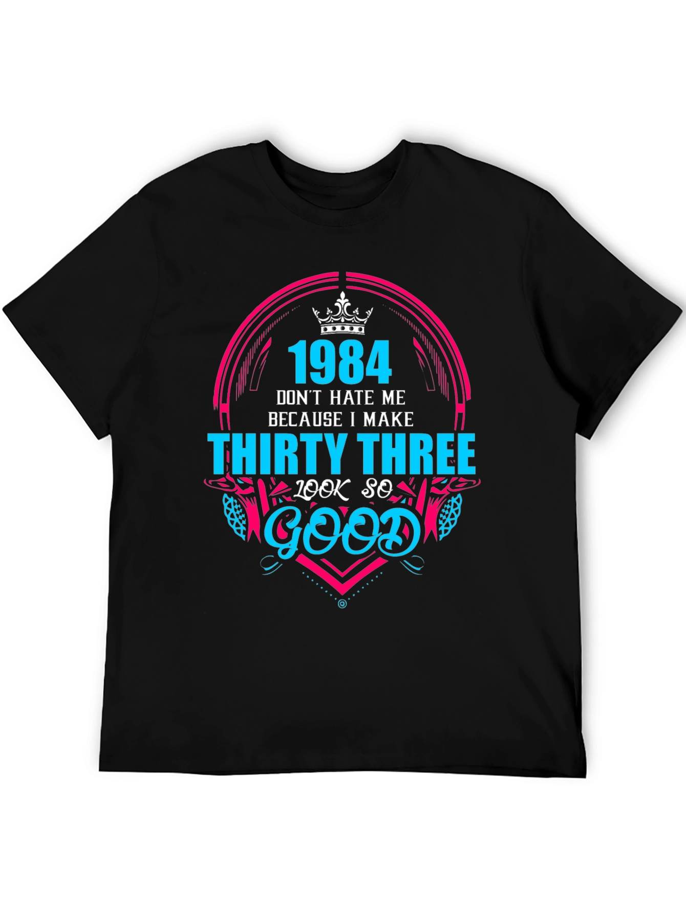 Black 1984 Thirty Three Look So Good Graphic Tee view 5