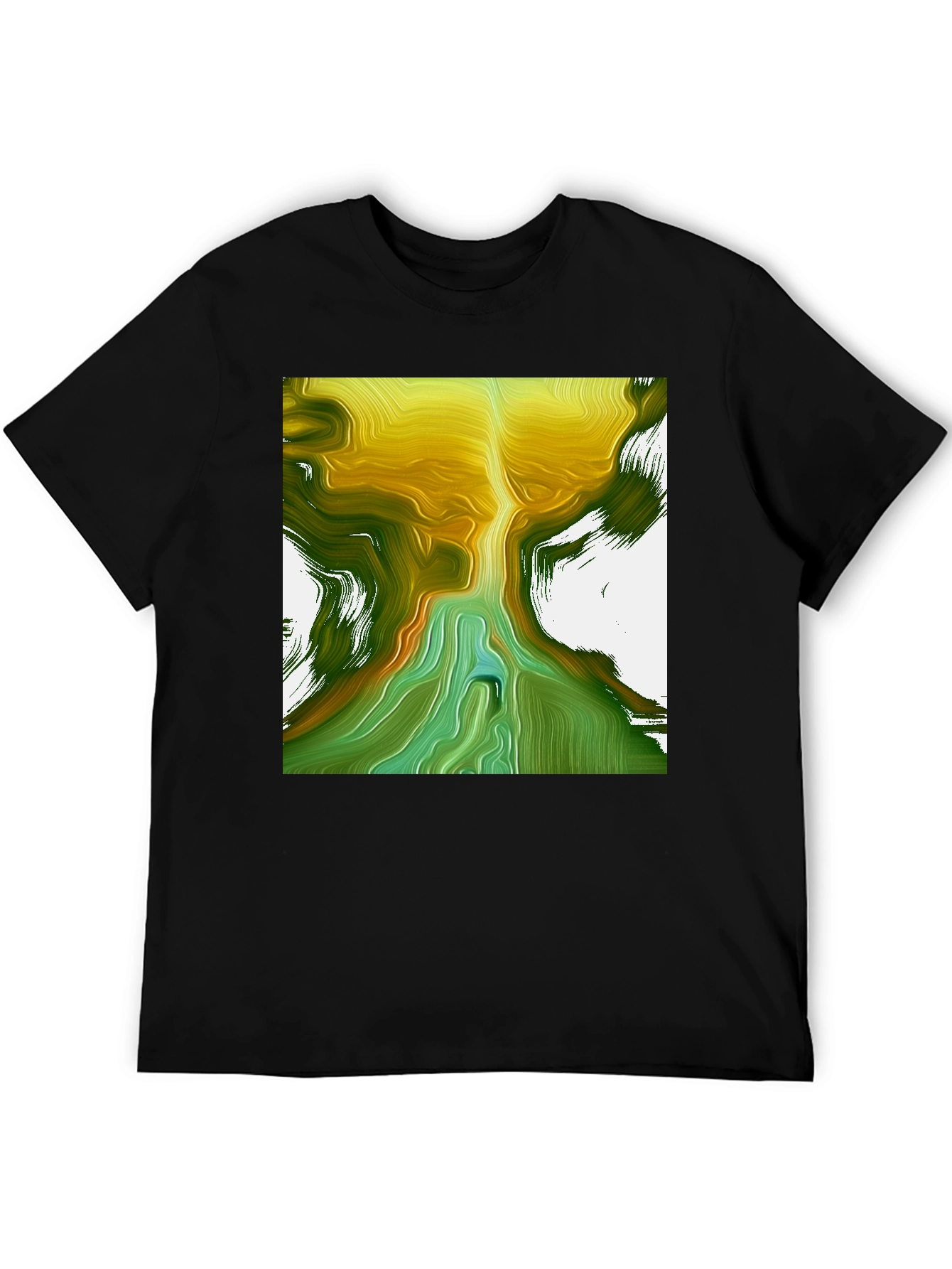 Black Abstract Art T-Shirt - Unique Design view 5