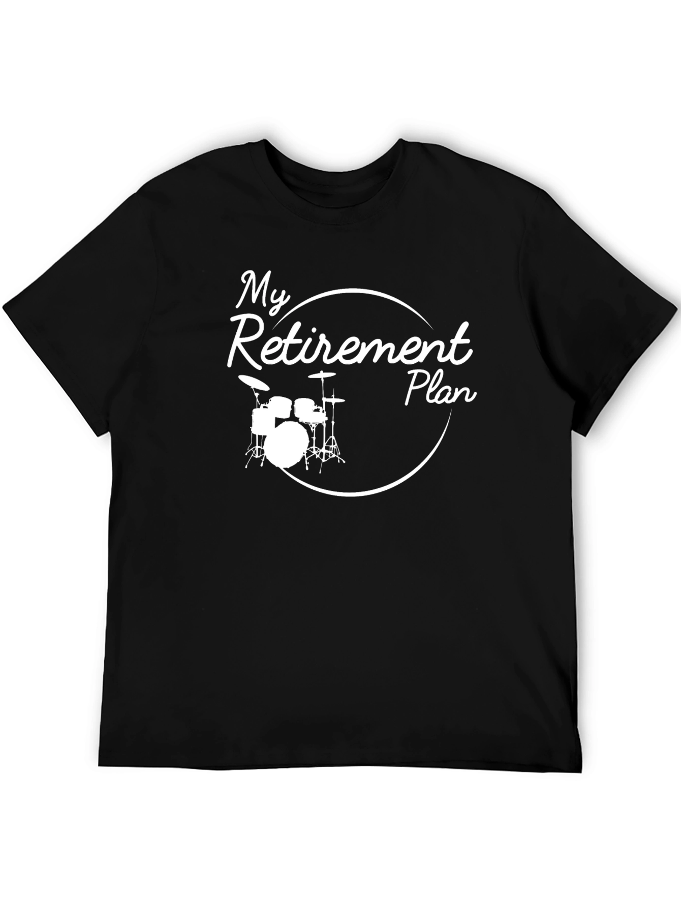 Black Drummer Retirement Plan T-Shirt view 5