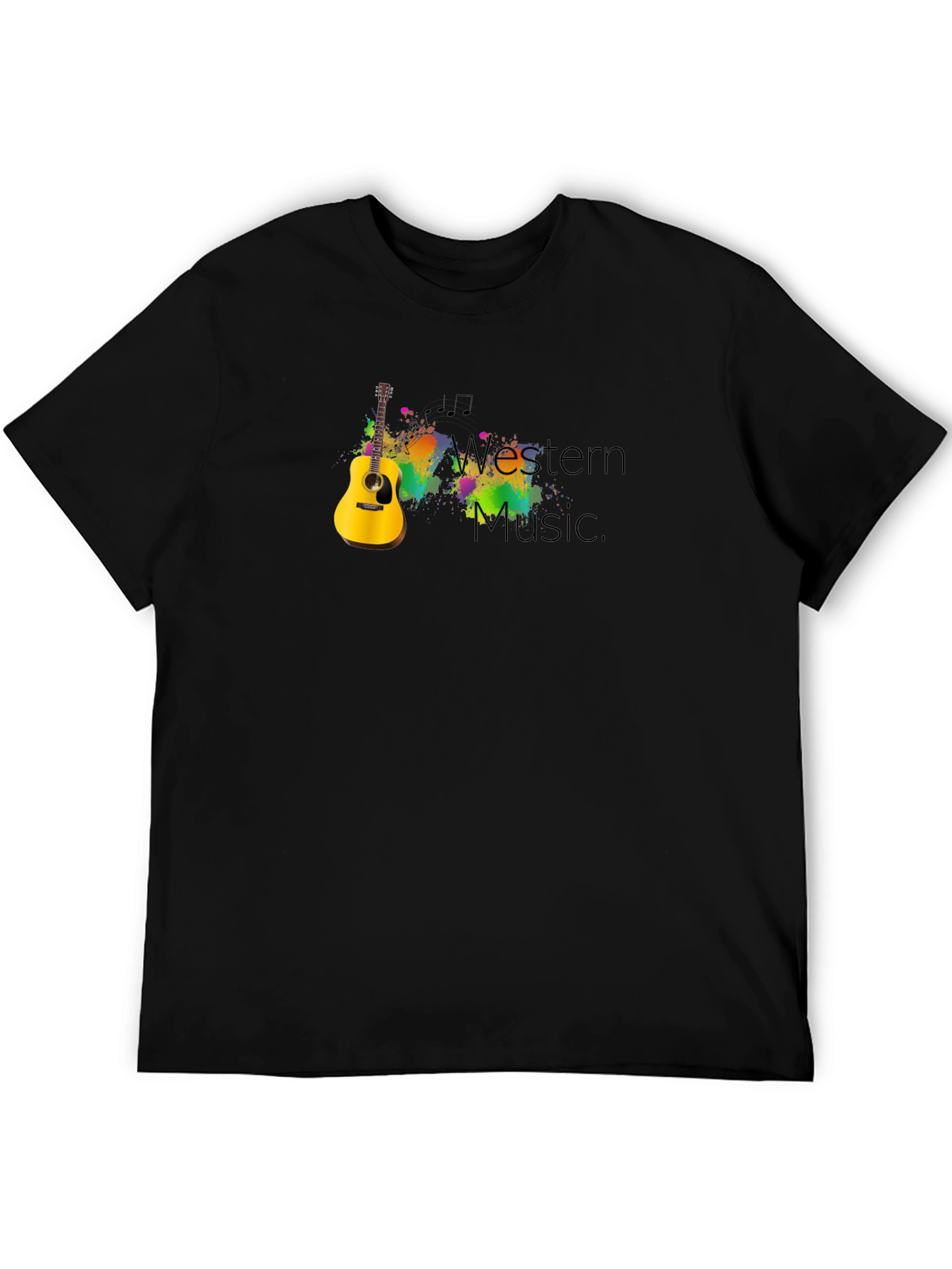 Black Western Music Graphic T-Shirt - Soft Cotton Blend view 5