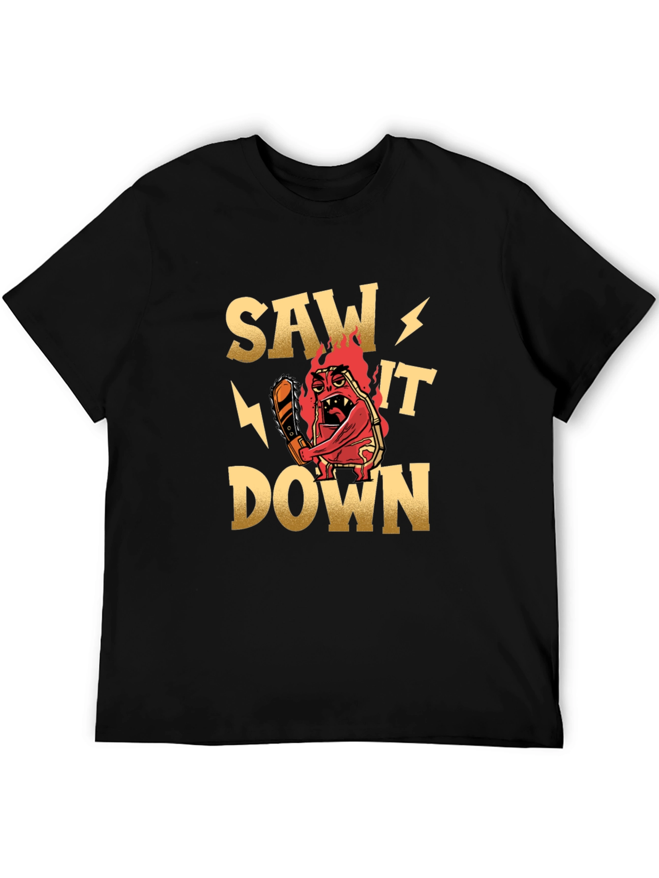 Black Saw It Down Graphic T-Shirt view 5