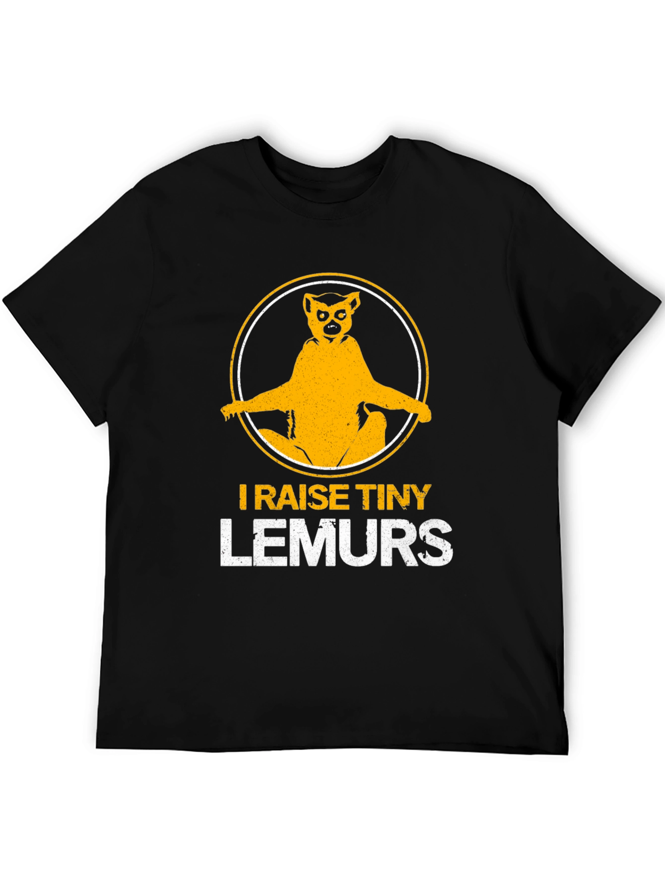 Black I Raise Tiny Lemurs T-Shirt - Funny Animal Lover Tee view 5