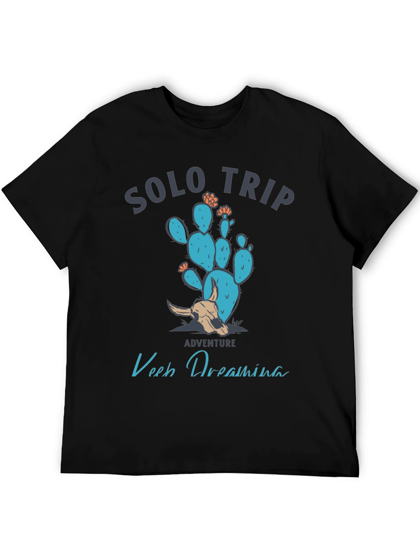 Black Solo Trip Cactus Graphic Tee view 5