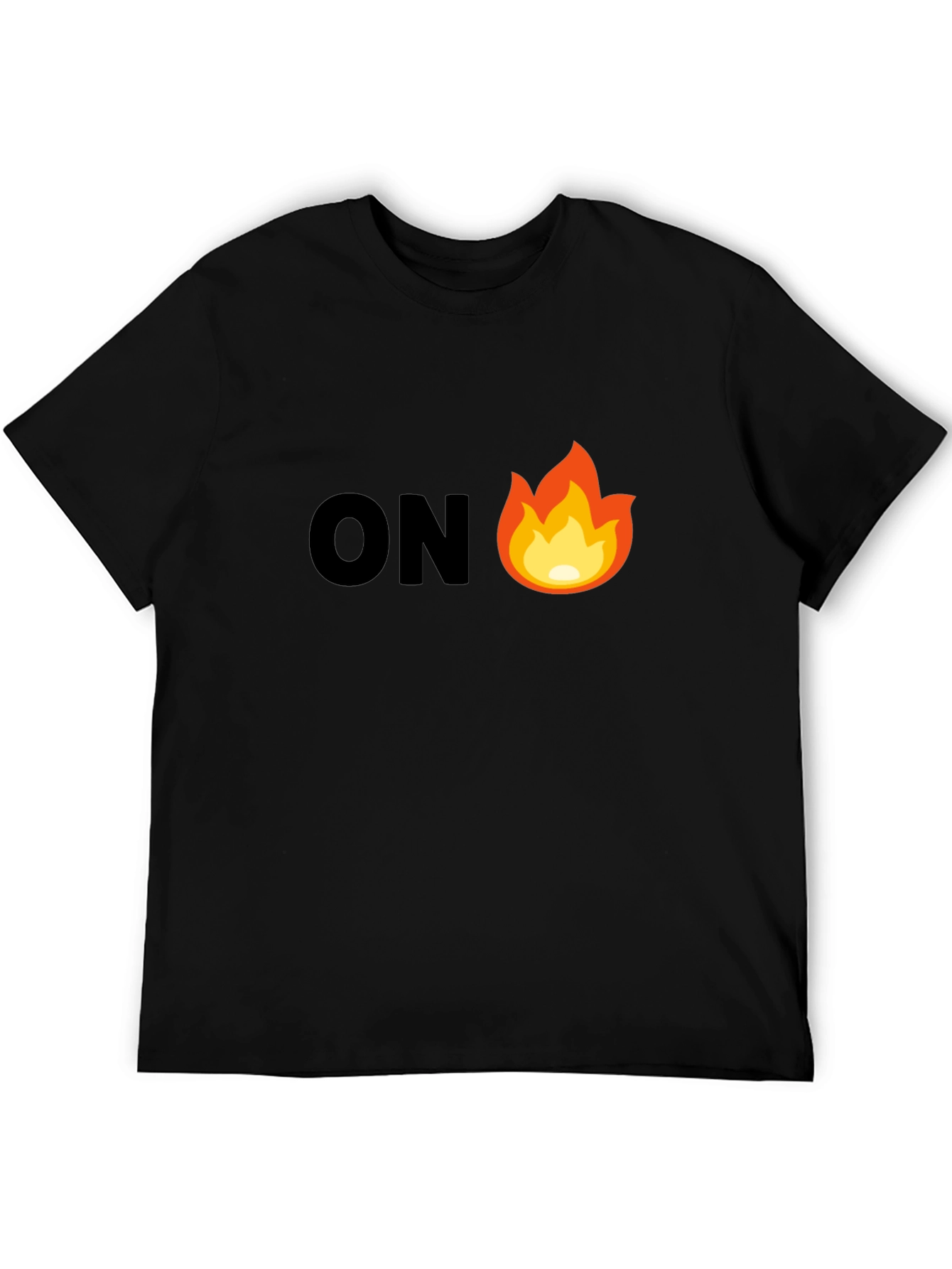 Black On Fire Graphic Tee - Men's Black T-Shirt view 5