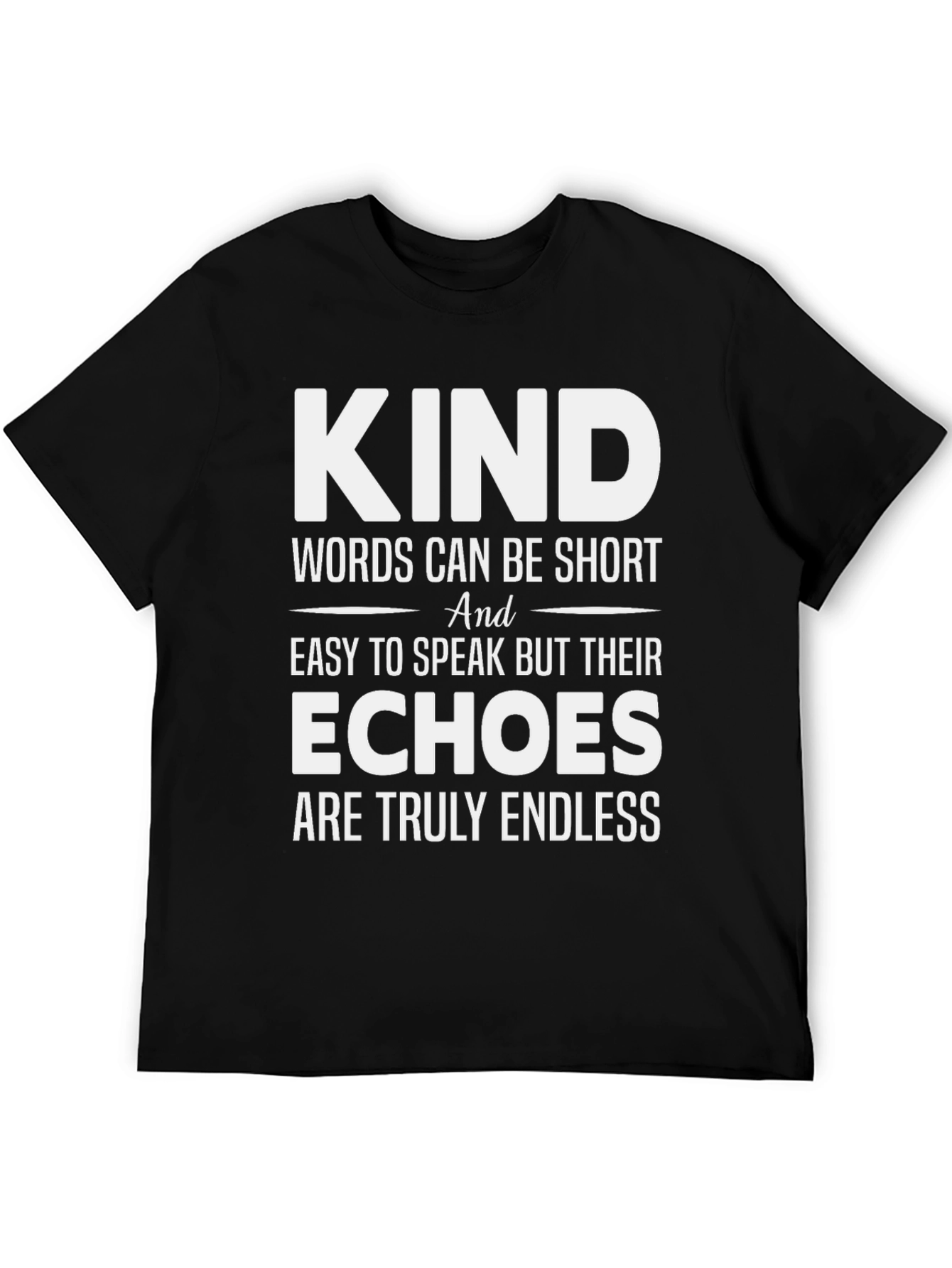 Black Kind Words T-Shirt - Motivational Tee view 5