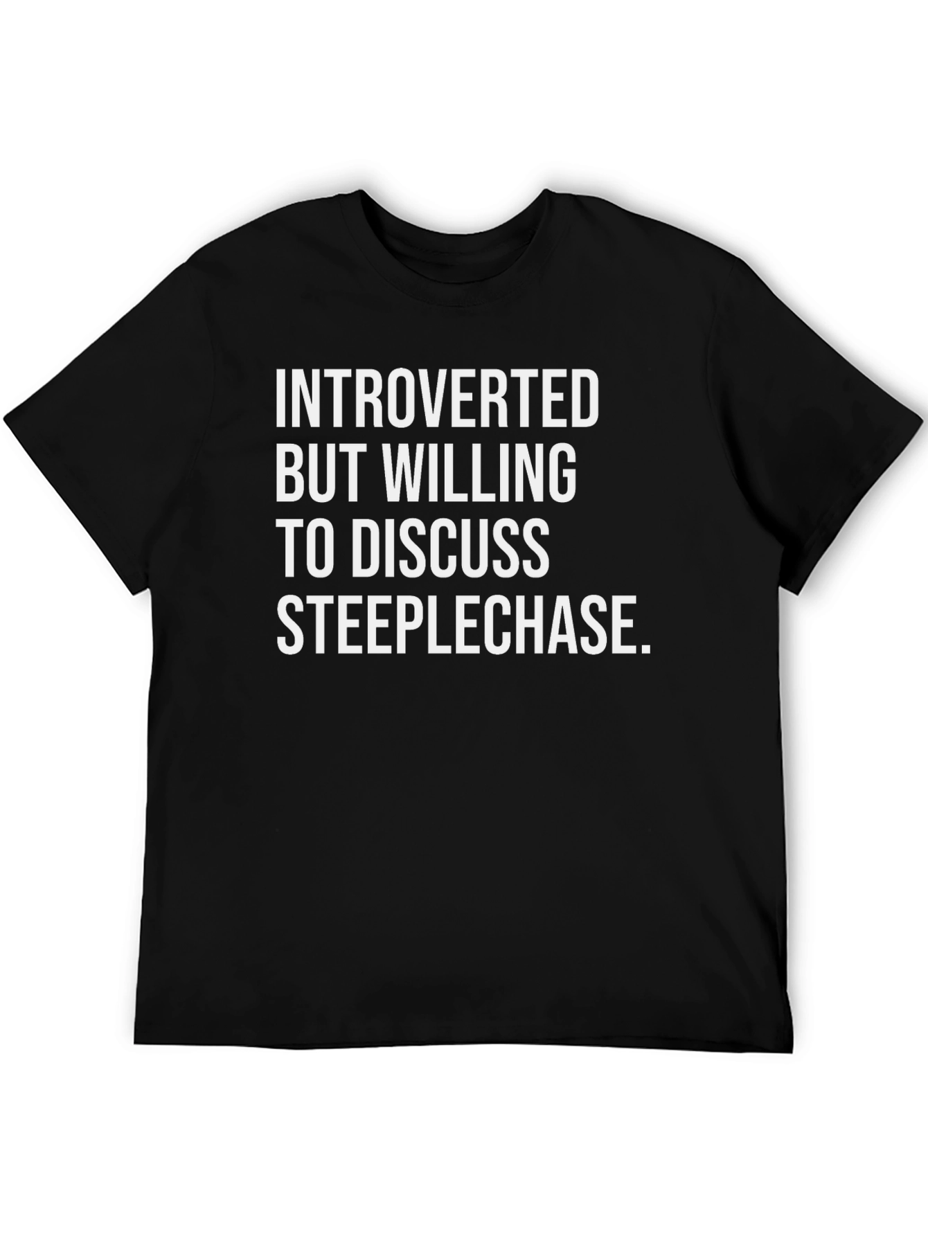 Black Introverted Steeplechase T-Shirt - Black Cotton Tee view 5