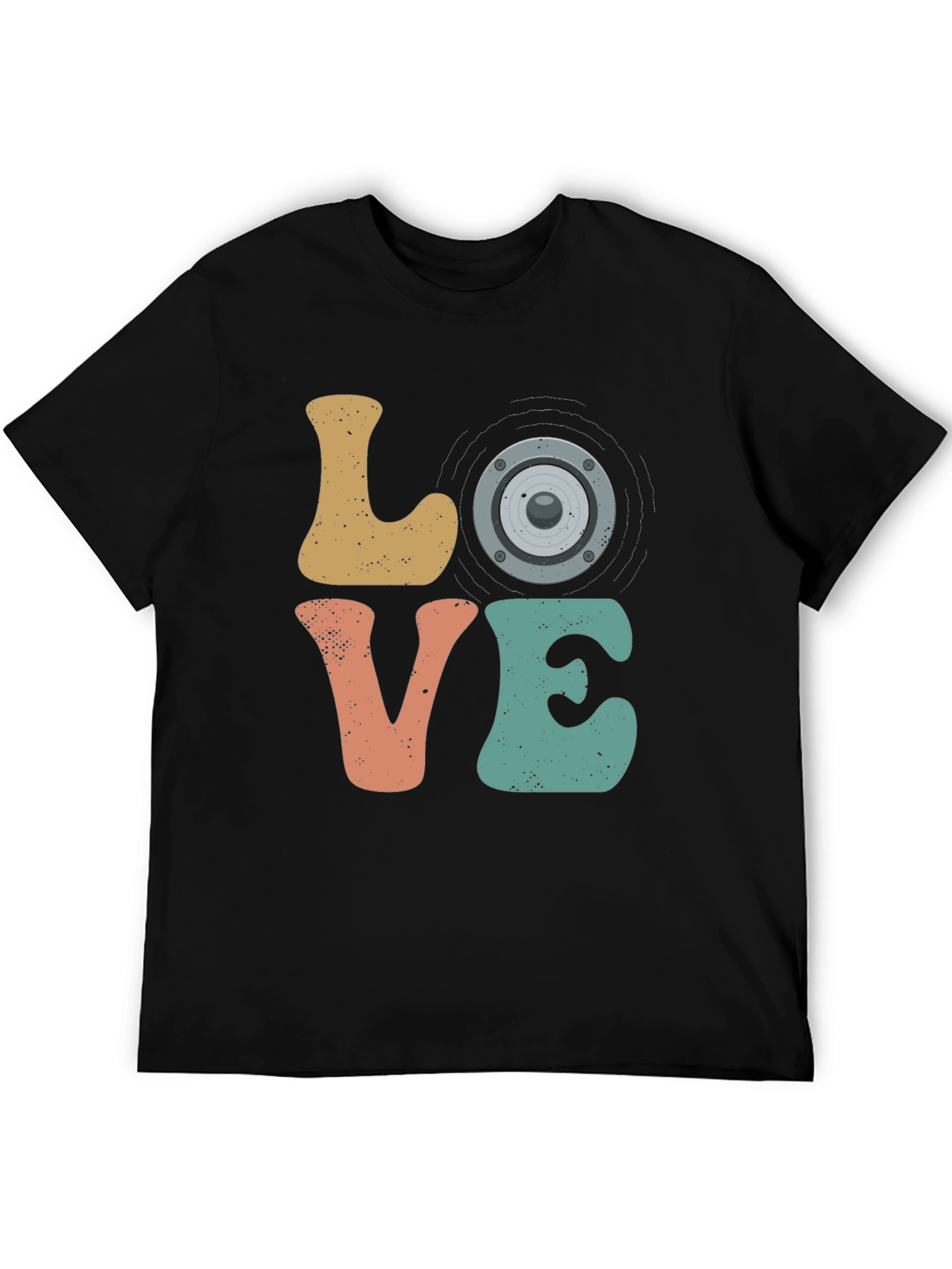 Black Love Speaker T-Shirt - Music Lover Tee view 5