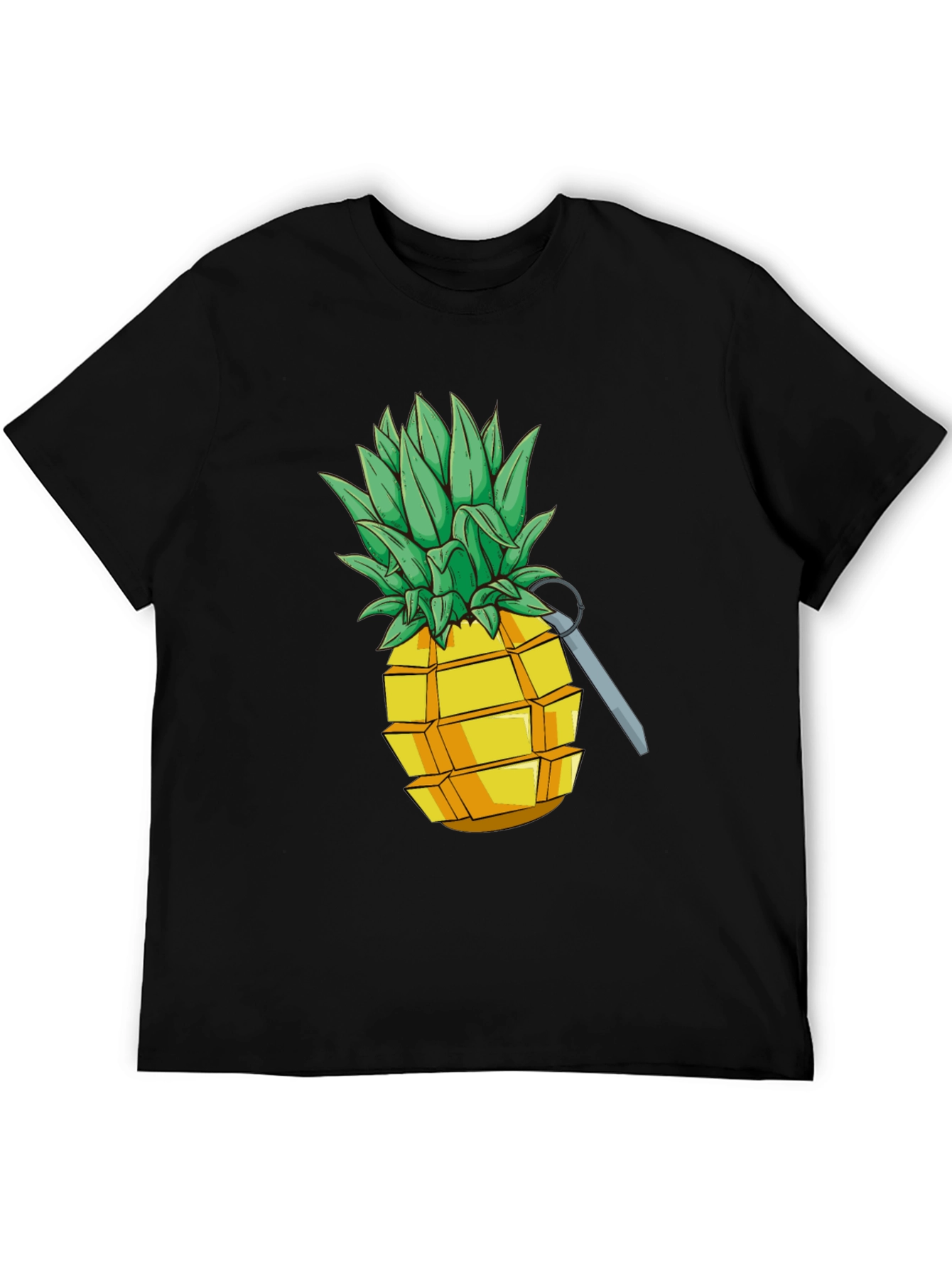 Black Pineapple Grenade Funny Graphic Tee view 5