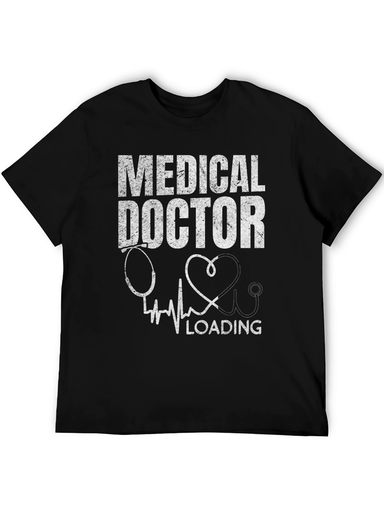 Black Medical Doctor Loading Graphic T-Shirt view 5