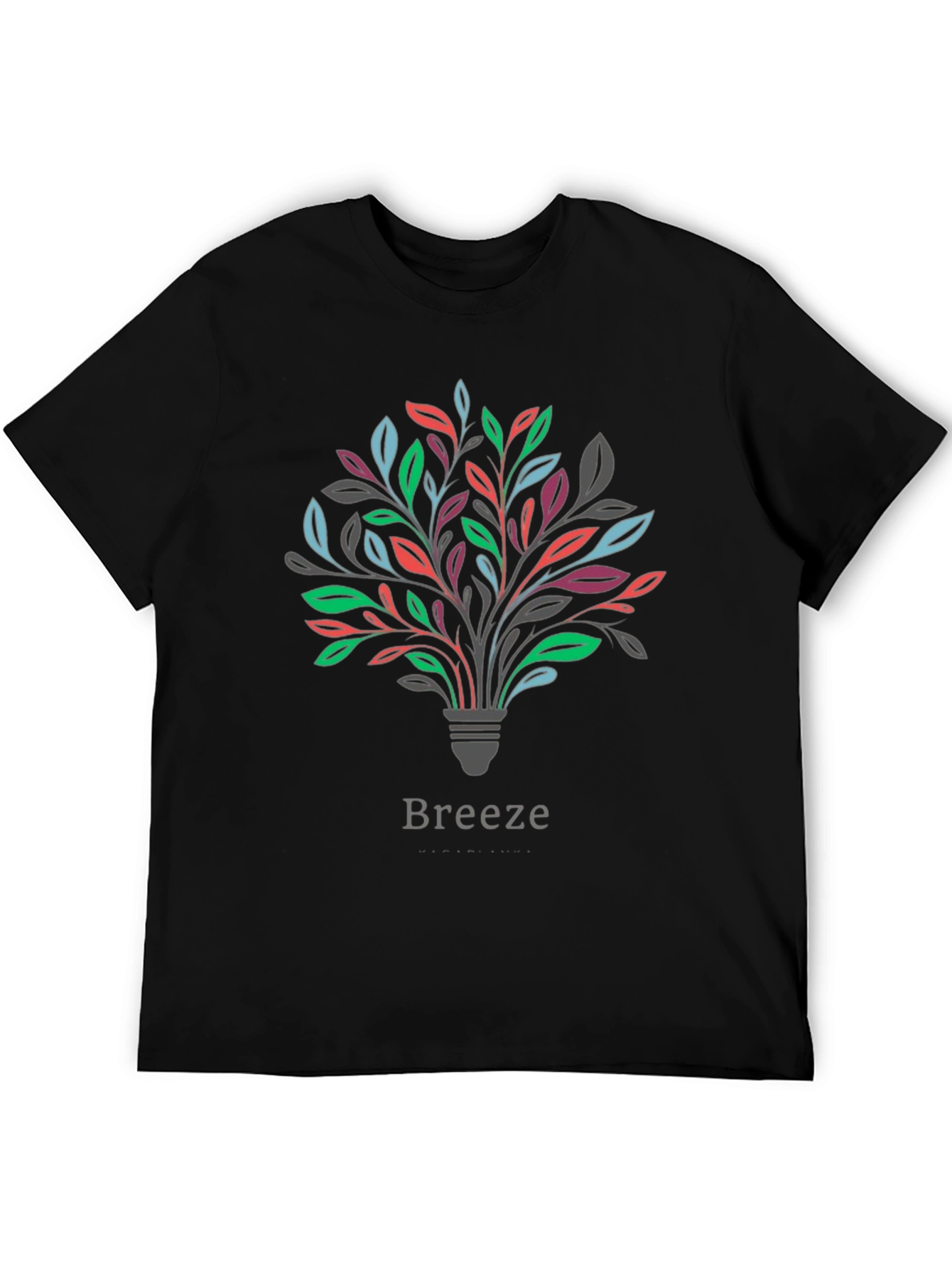 Black Men's "Breeze" Graphic Tee - Stylish Comfort view 5