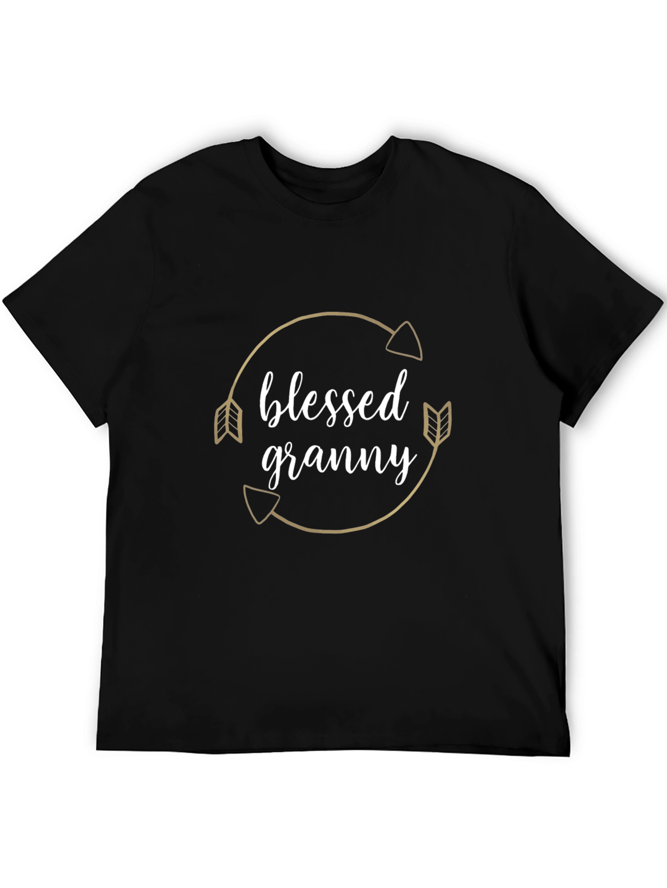 Black Blessed Granny Black Graphic Tee view 5