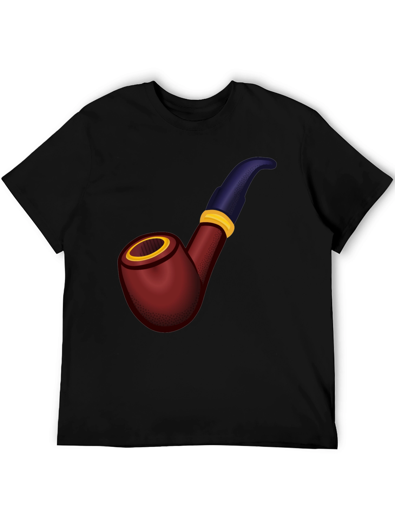 Black Smoking Pipe Graphic Tee - Classic Style view 5