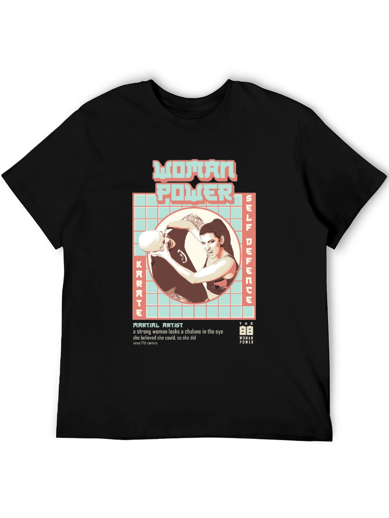 Woman Power Martial Arts Graphic T-Shirt - 5
