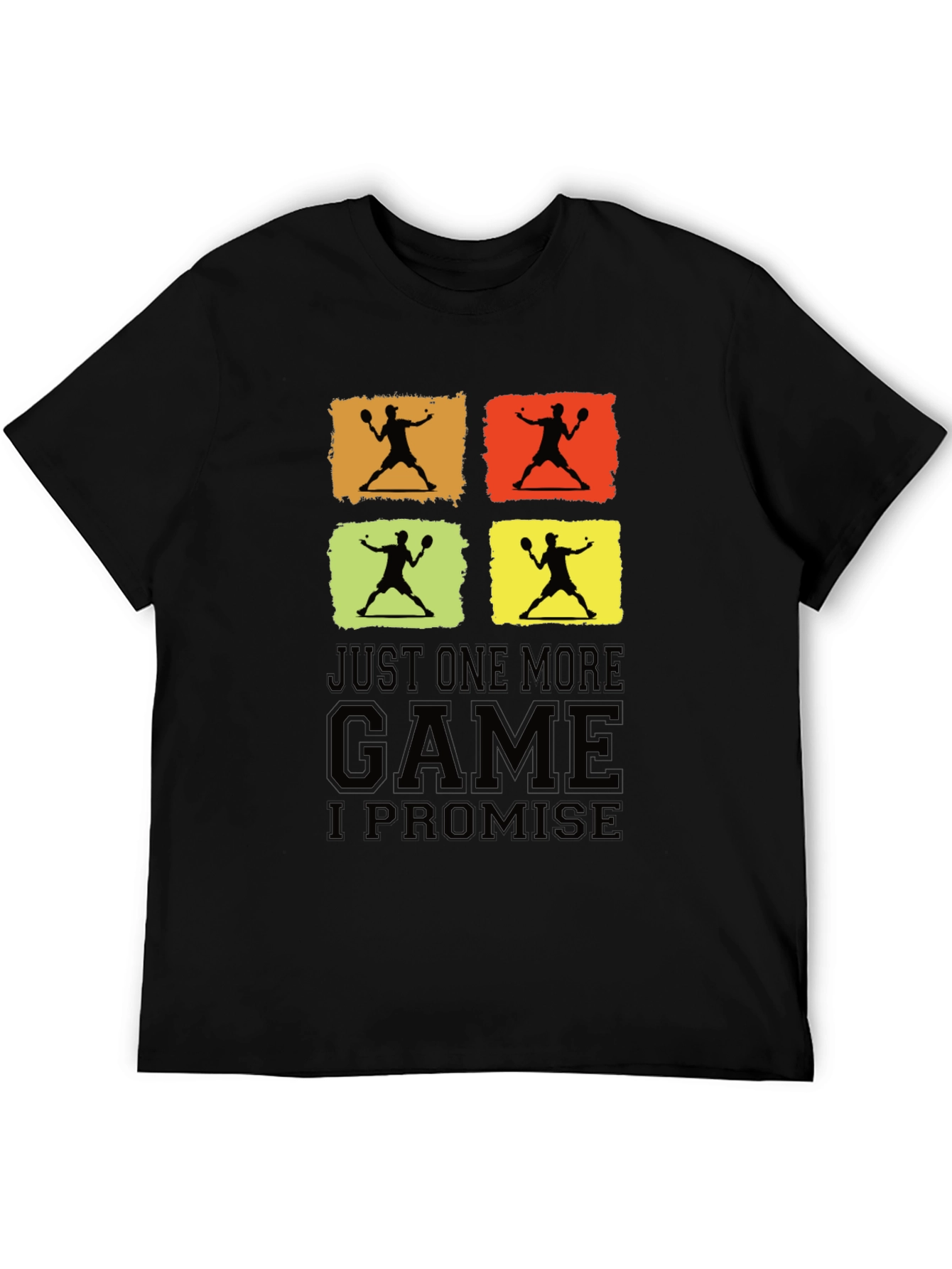 Black Just One More Game Promise Black Graphic Tee view 5