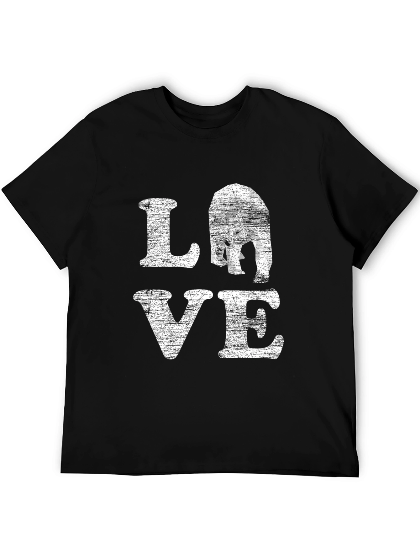 Black Love Elephant Graphic Tee - Black Cotton Blend view 5