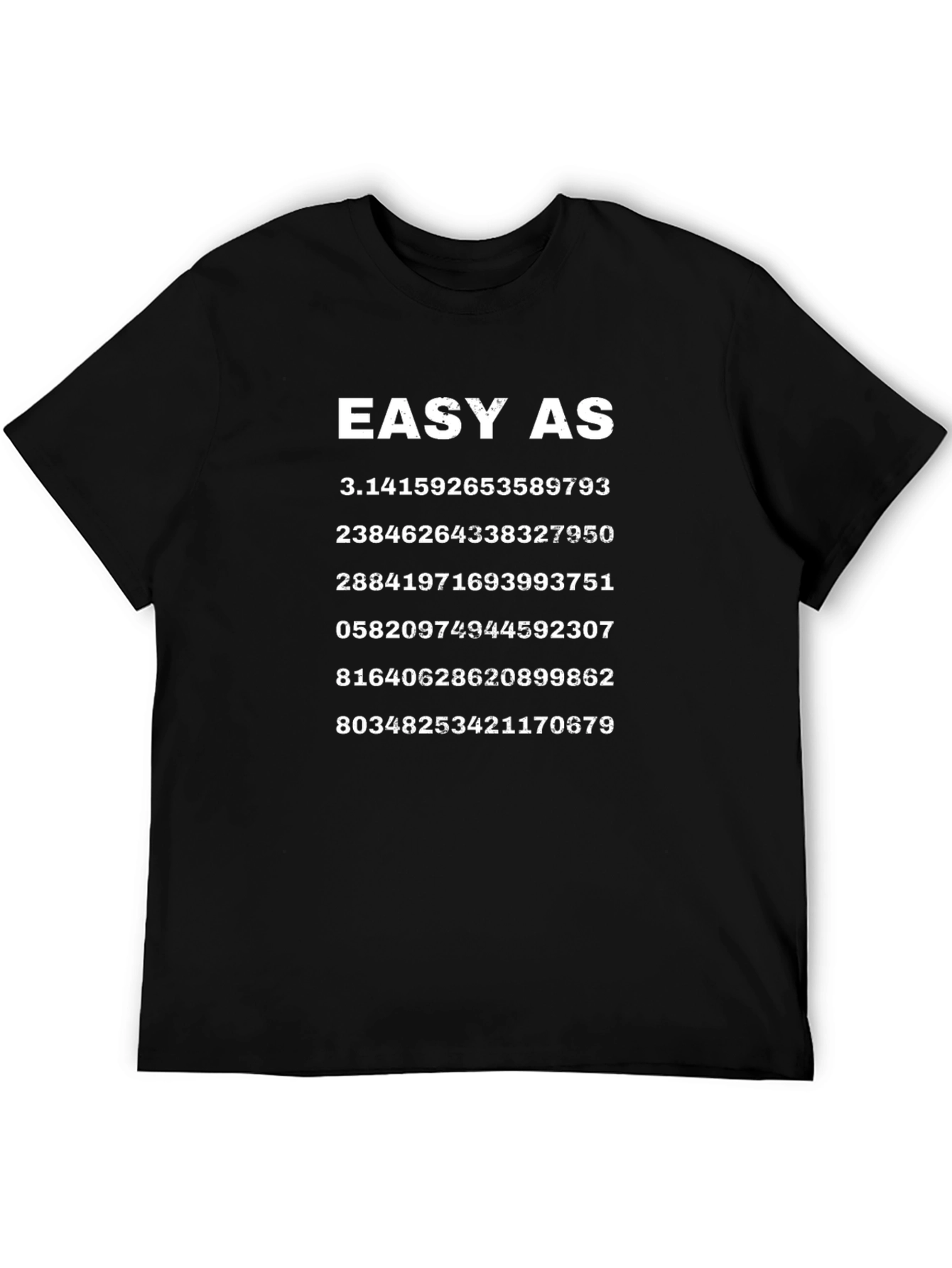 Black Easy as Pi Funny Math T-Shirt view 5