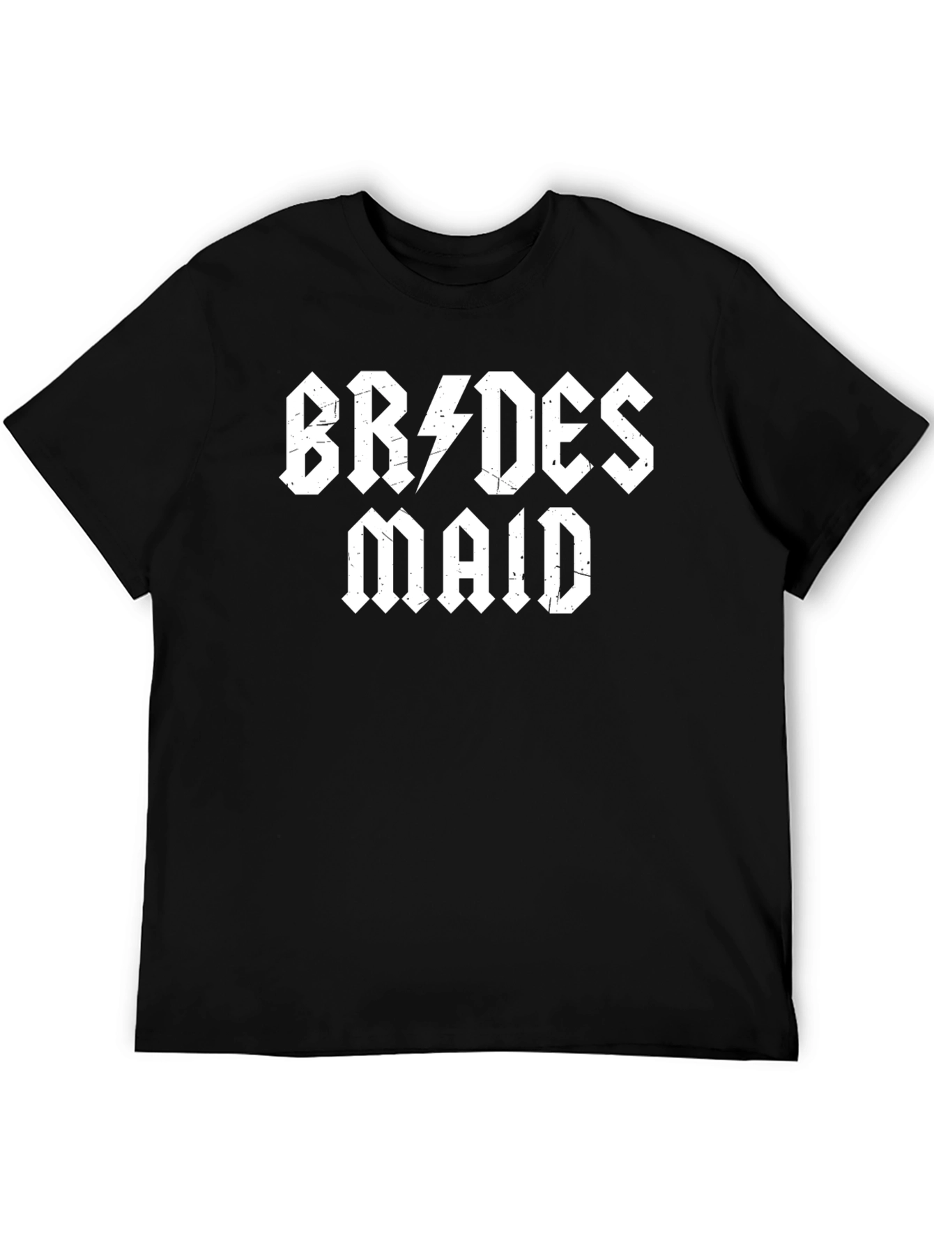 Bridesmaid Rock N Roll Style Black T-Shirt - 5