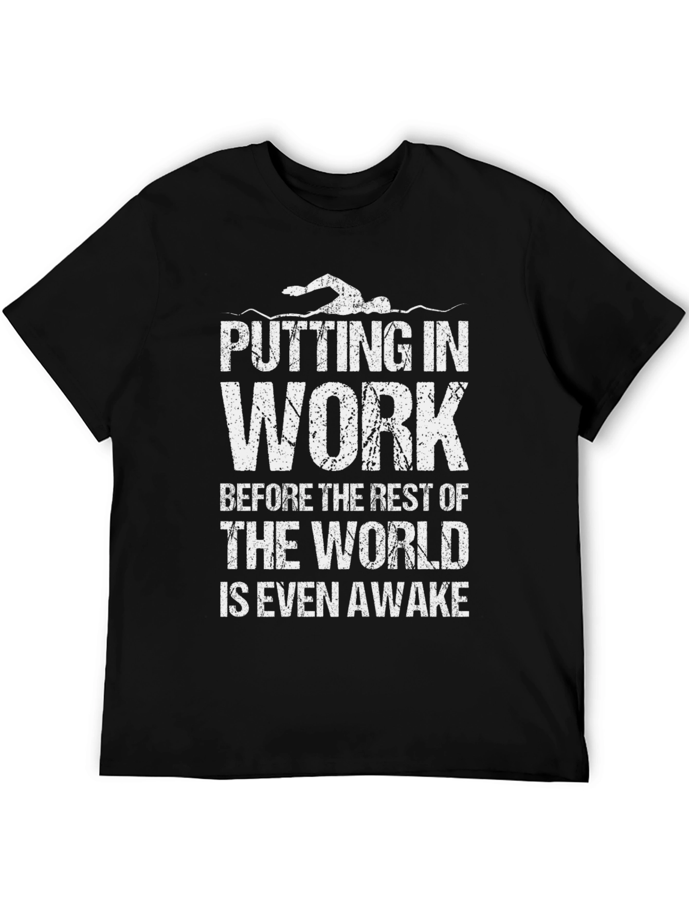 Black Swimmer T-Shirt - Putting In Work view 5