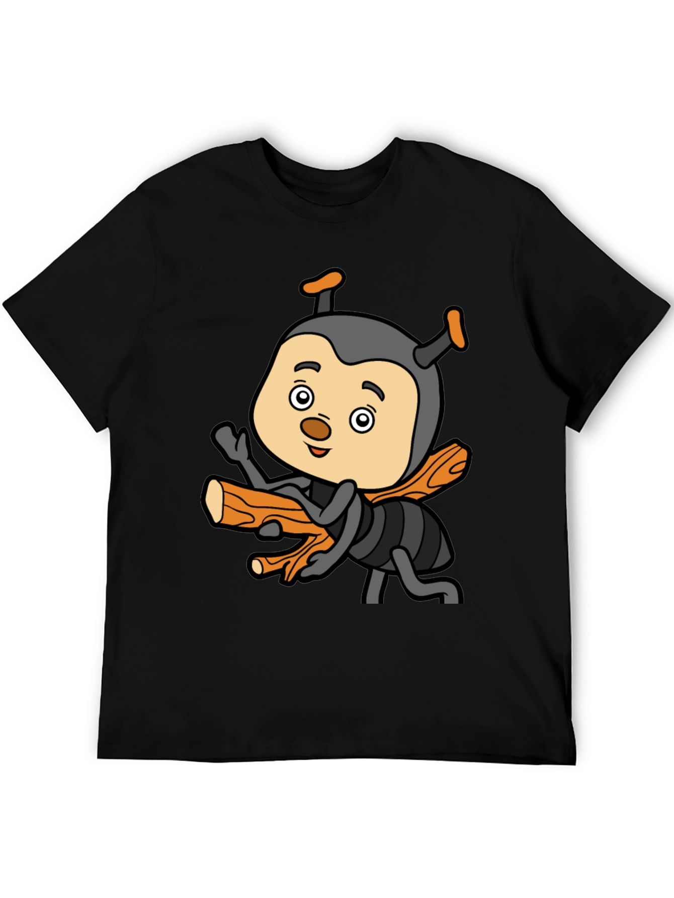 Black Cartoon Bee T-Shirt - Fun & Unique Design view 5