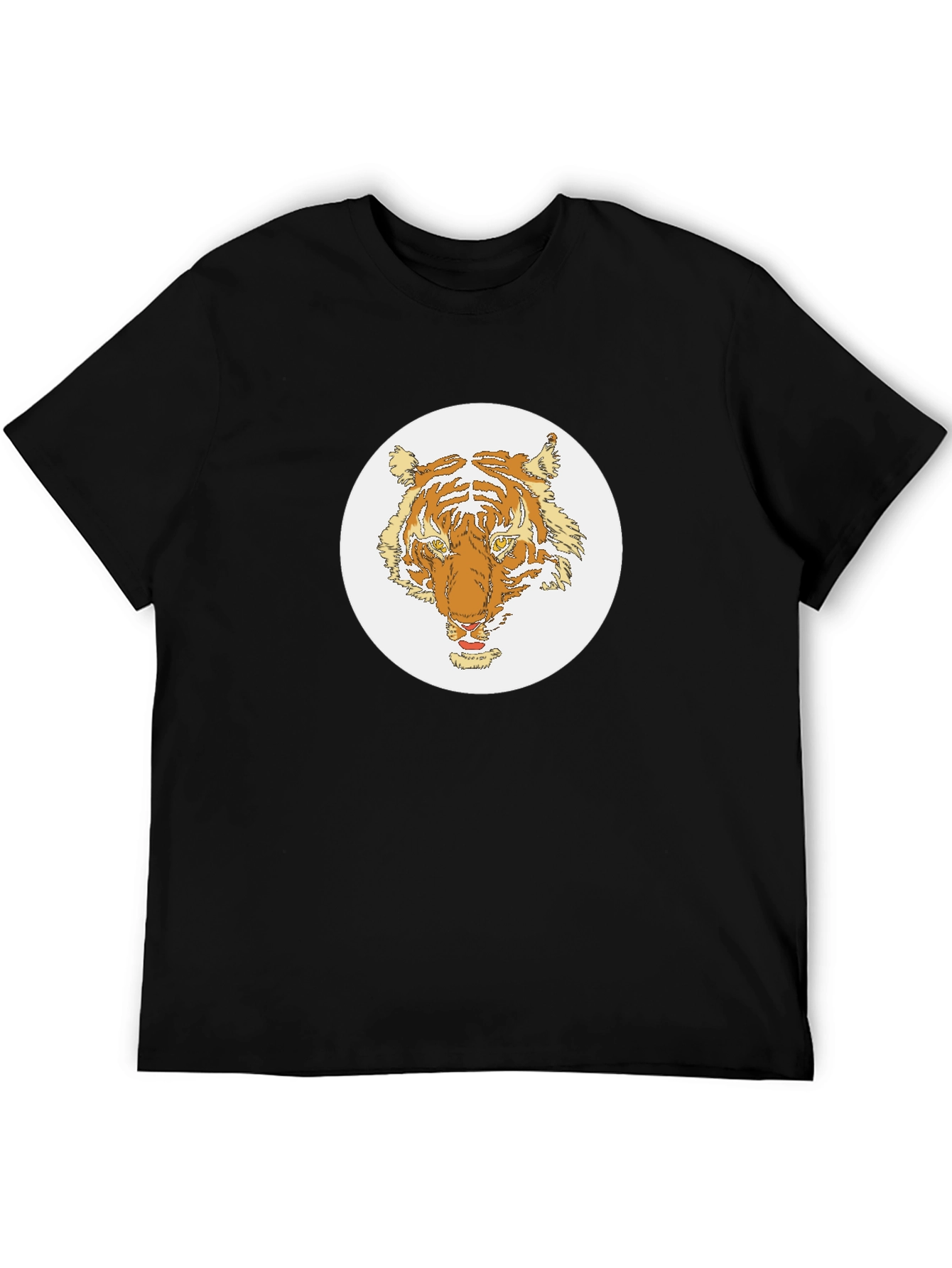 Black Tiger Graphic Tee - Black Cotton Blend view 5
