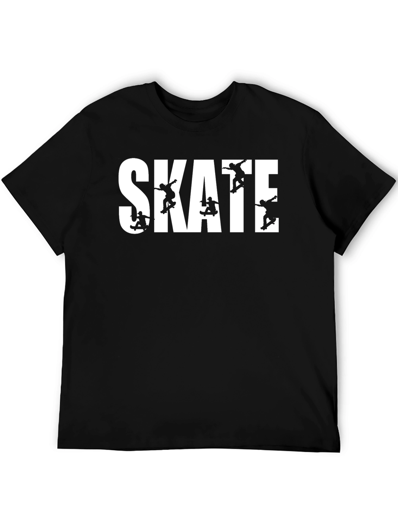 Black Skate Graphic Tee - Black Crew Neck T-Shirt view 5