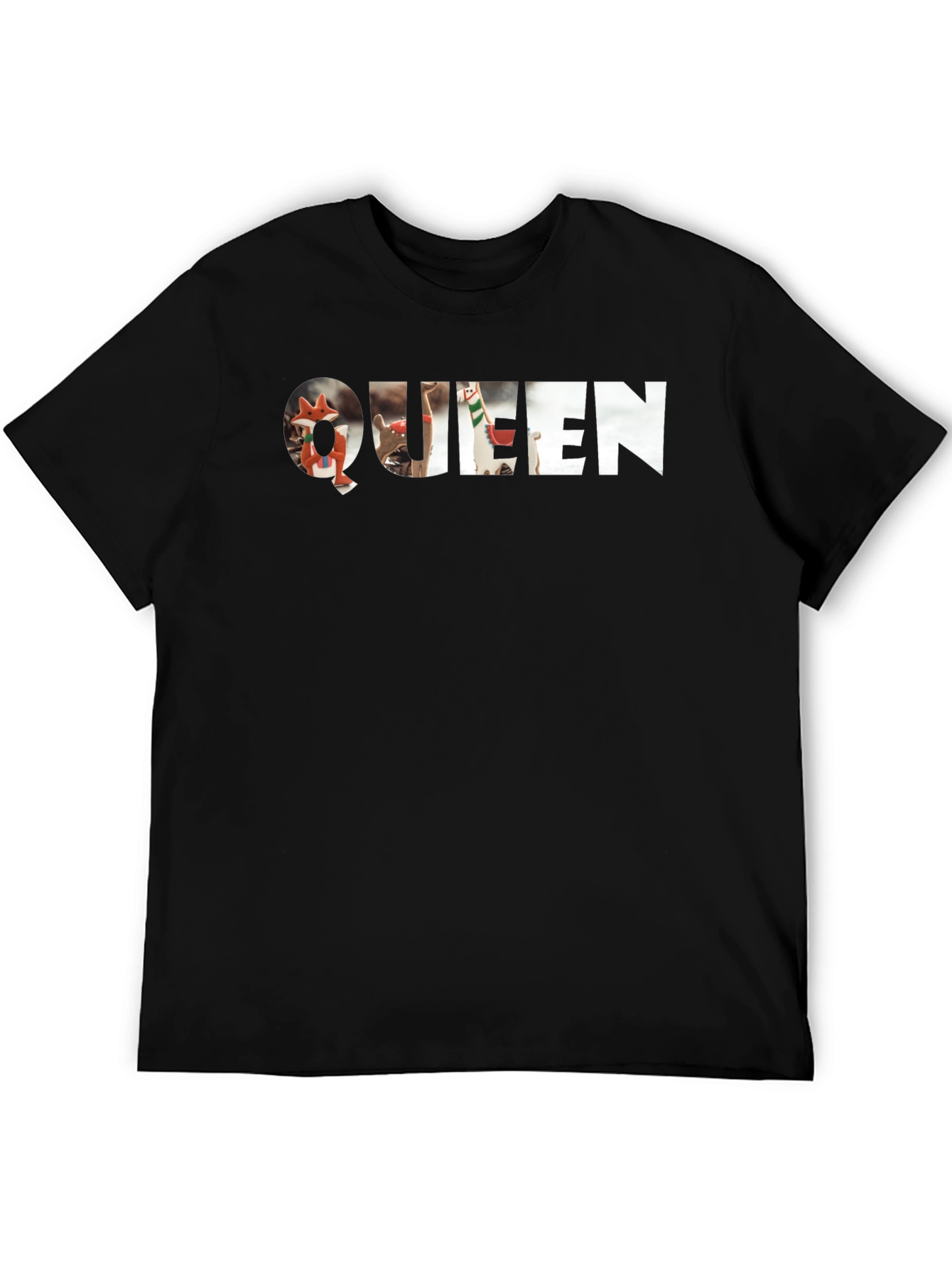 Black Queen Graphic Print Black T-Shirt view 5