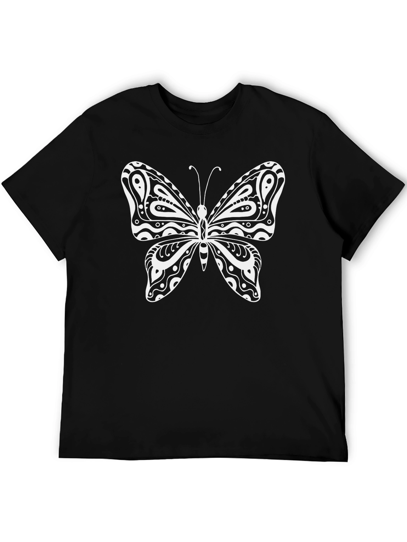 Black Butterfly Graphic Black T-Shirt view 5